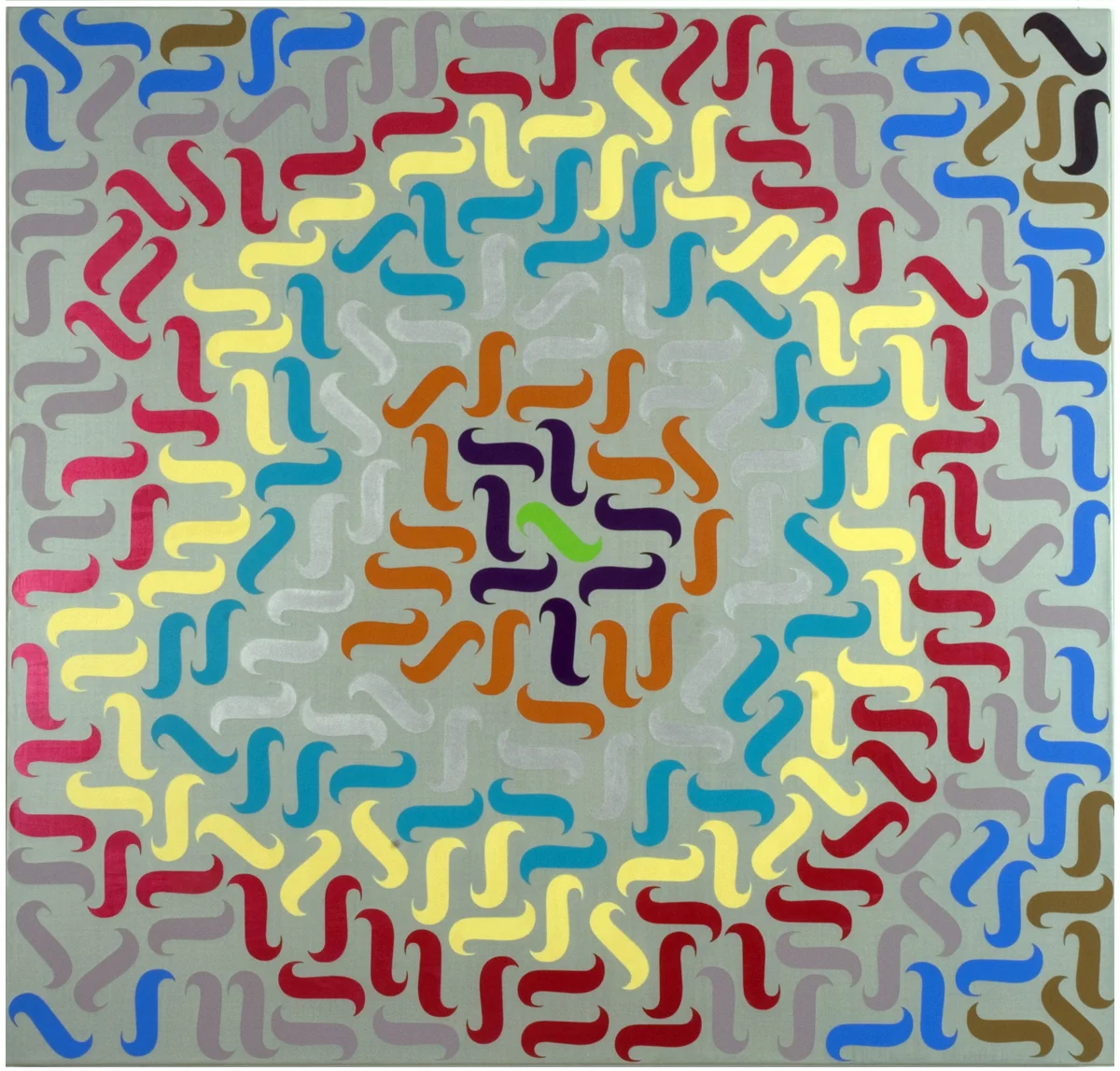   Tracing a Path Back to My Green Island , 2008 acrylic on linen 41 1/2 x 43 1/2 inches 