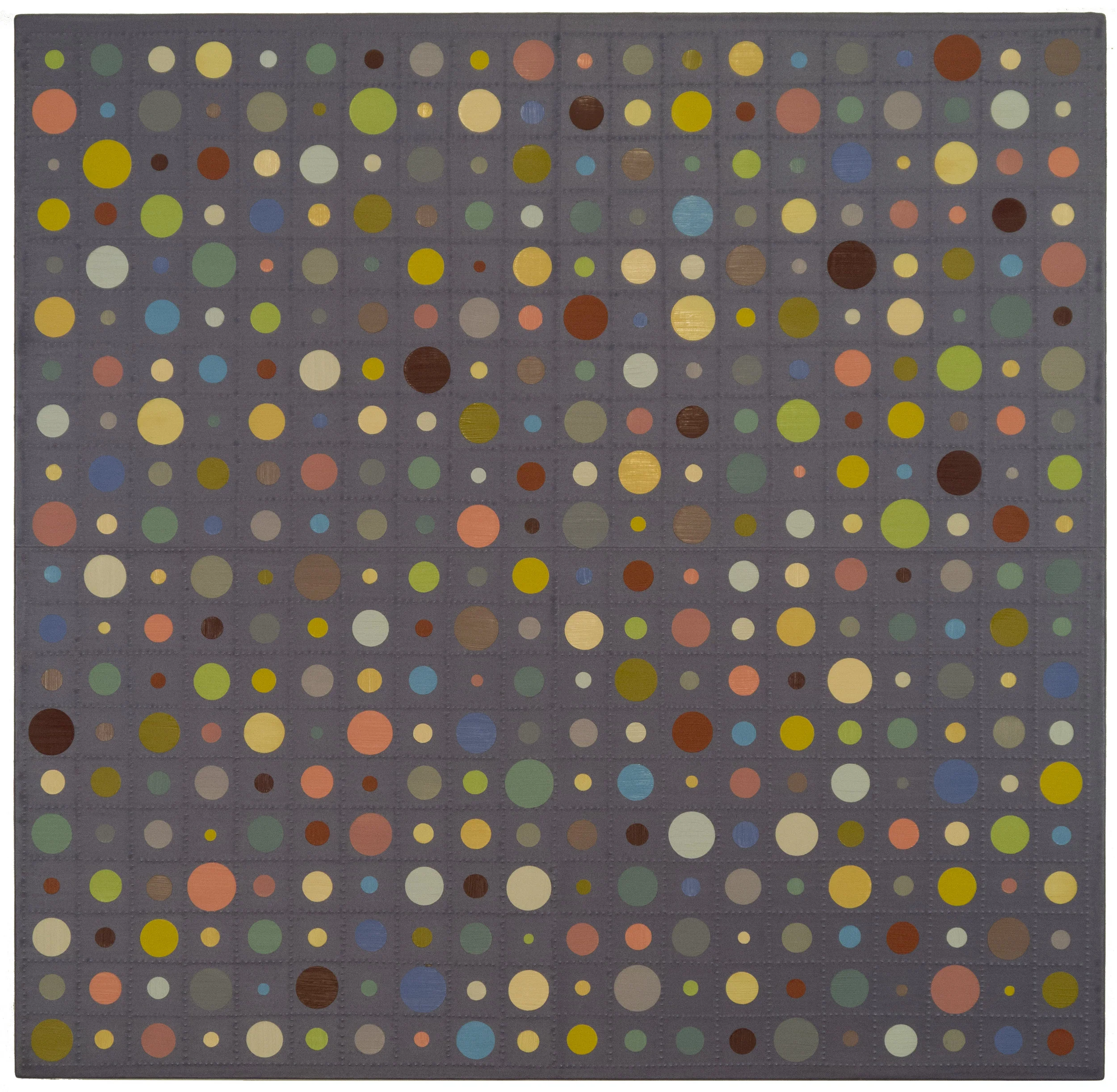   Remains of the Day, October 19, 2010  Braille paper with oil and acrylic on linen 21 x 20.5 inches 