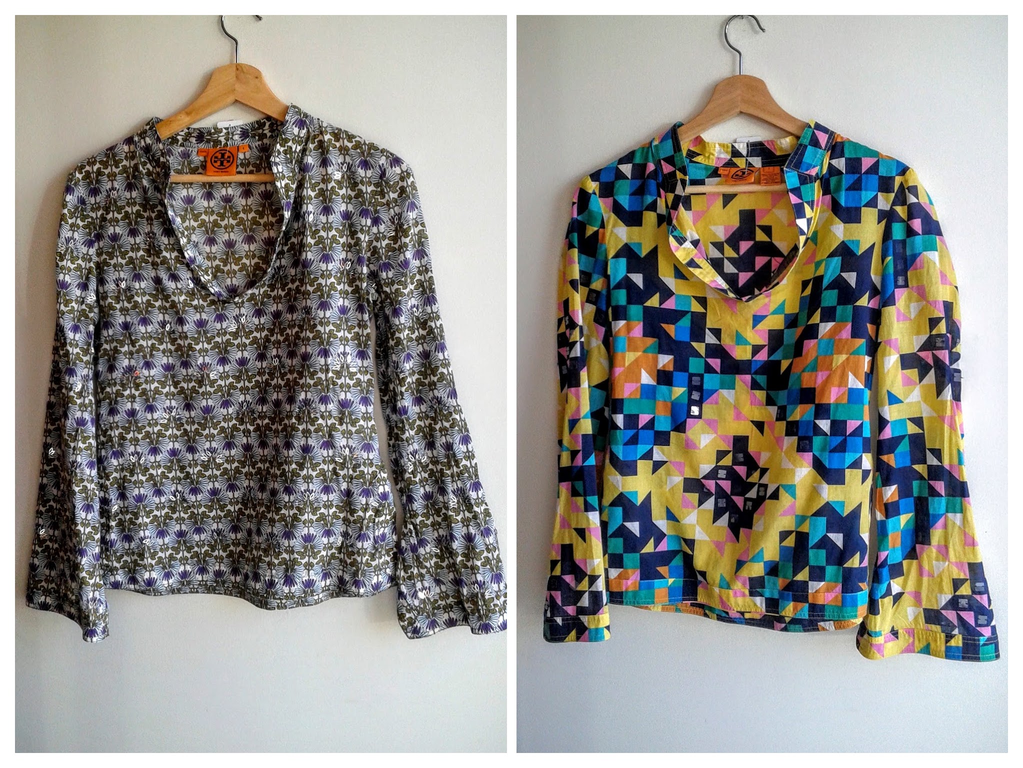 Tory Burch tops; Each size S, $42 