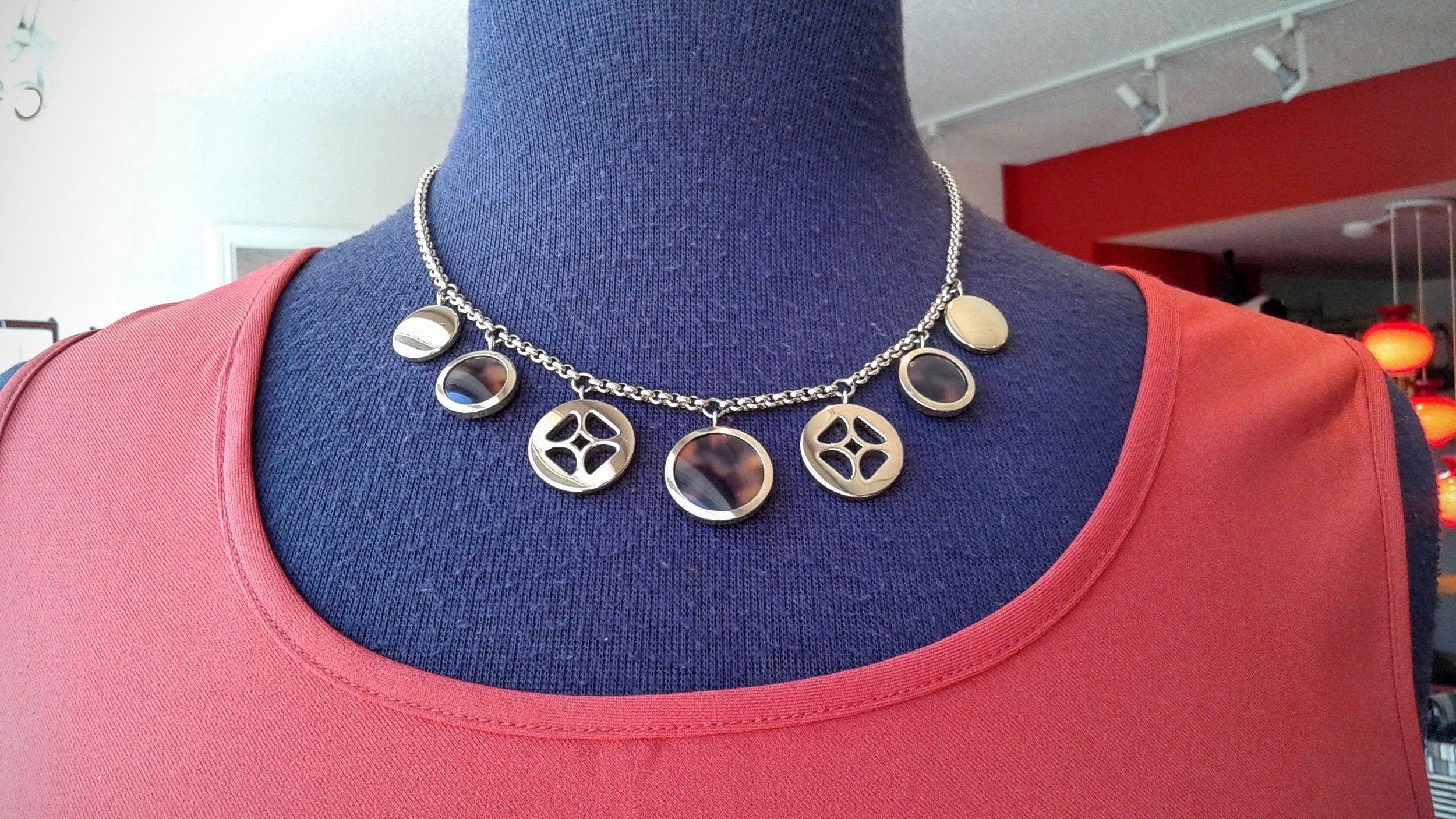 Fossil necklace; $36