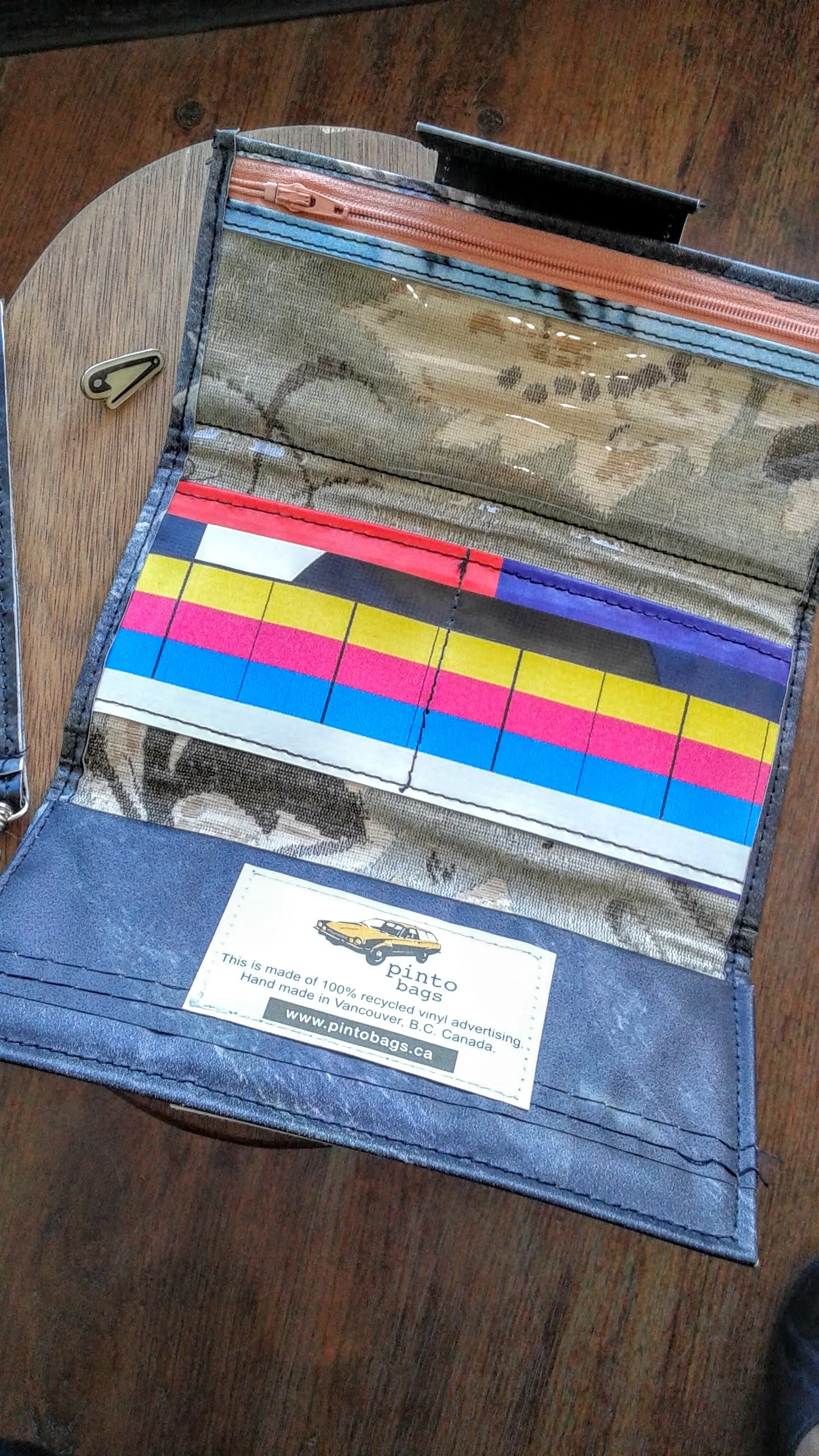 Inside the Pinto Bag wallet
