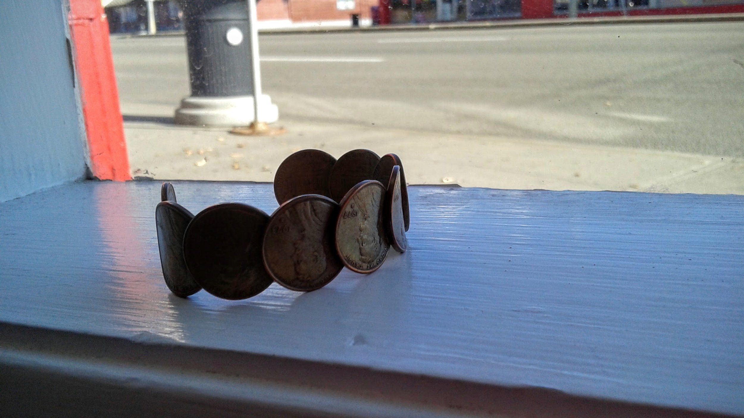 Pennies bracelet; $14