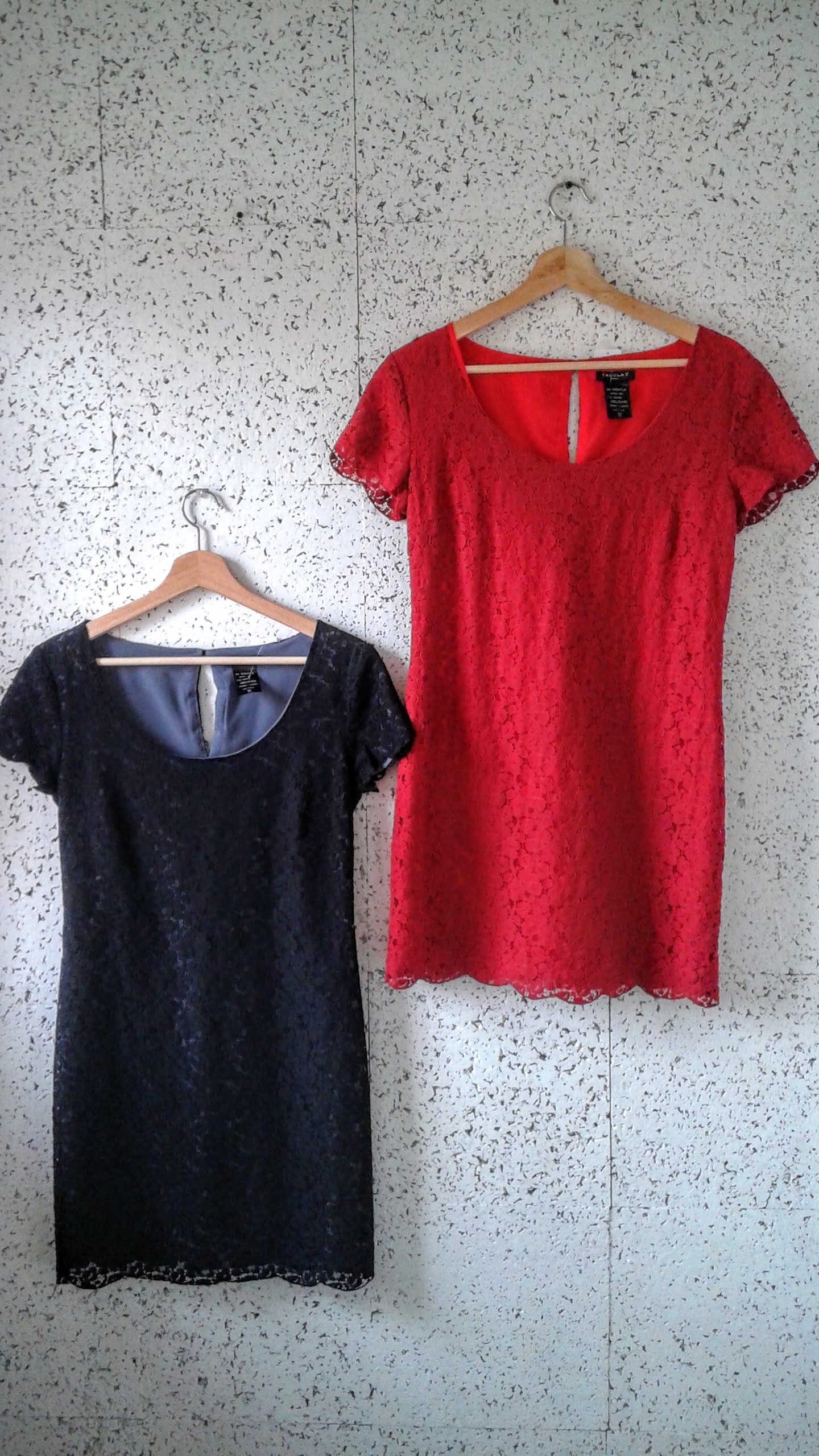 Tallulau dresses, $34 each; Black size XS, Red size S
