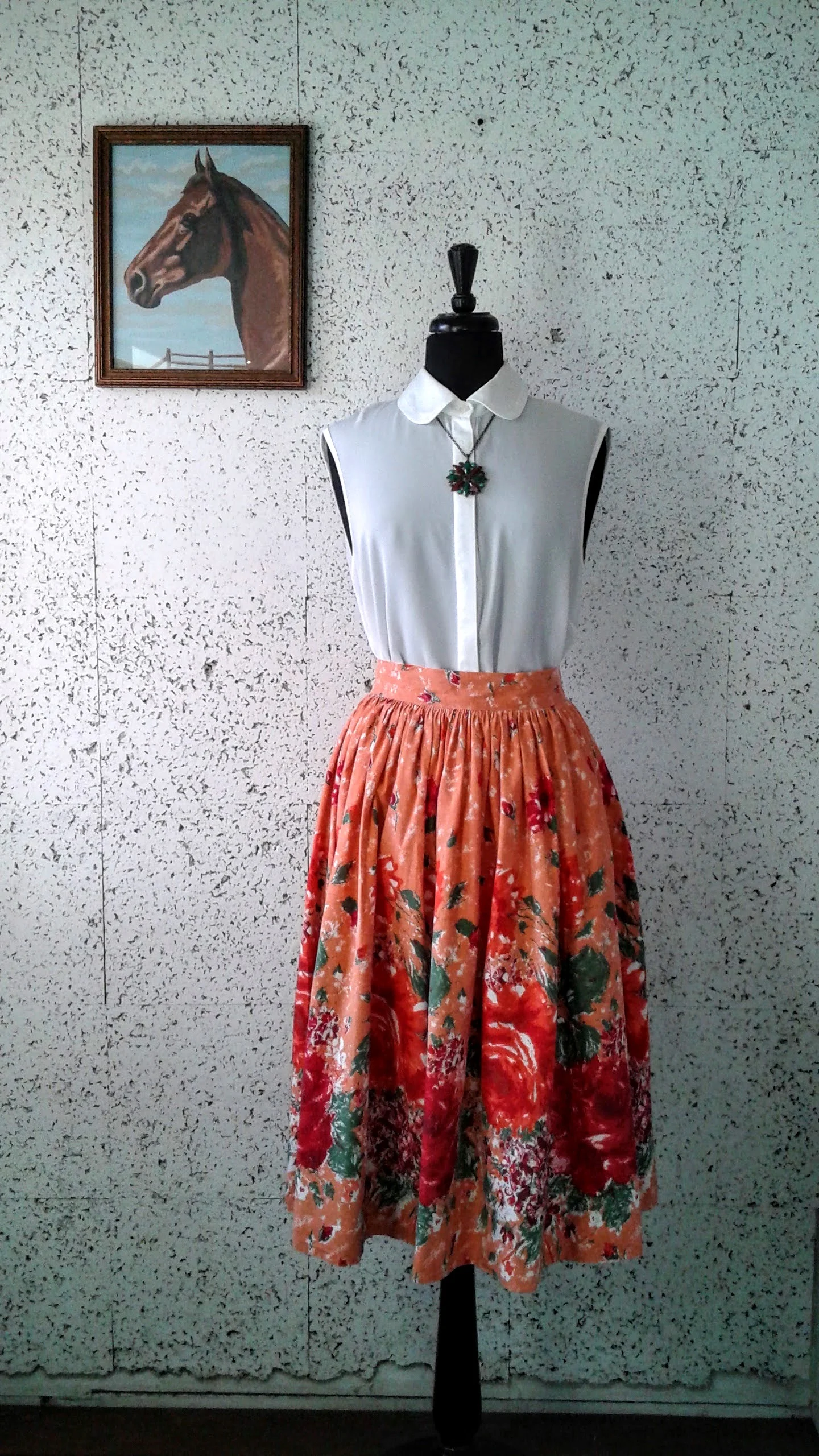 Dorothy Perkins top, Size M, $20; Skirt, Size S, $24; Necklace, $20