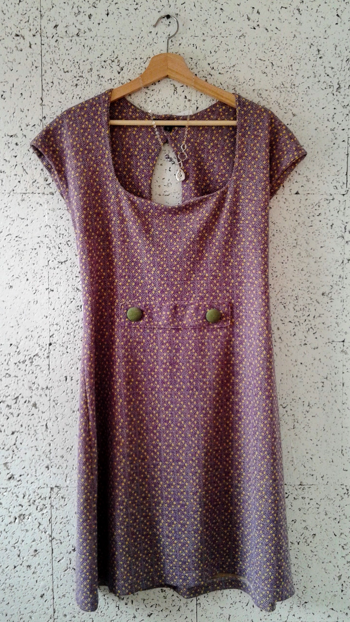 Cinder+Smoke dress; Size 12, $45. Necklace $26