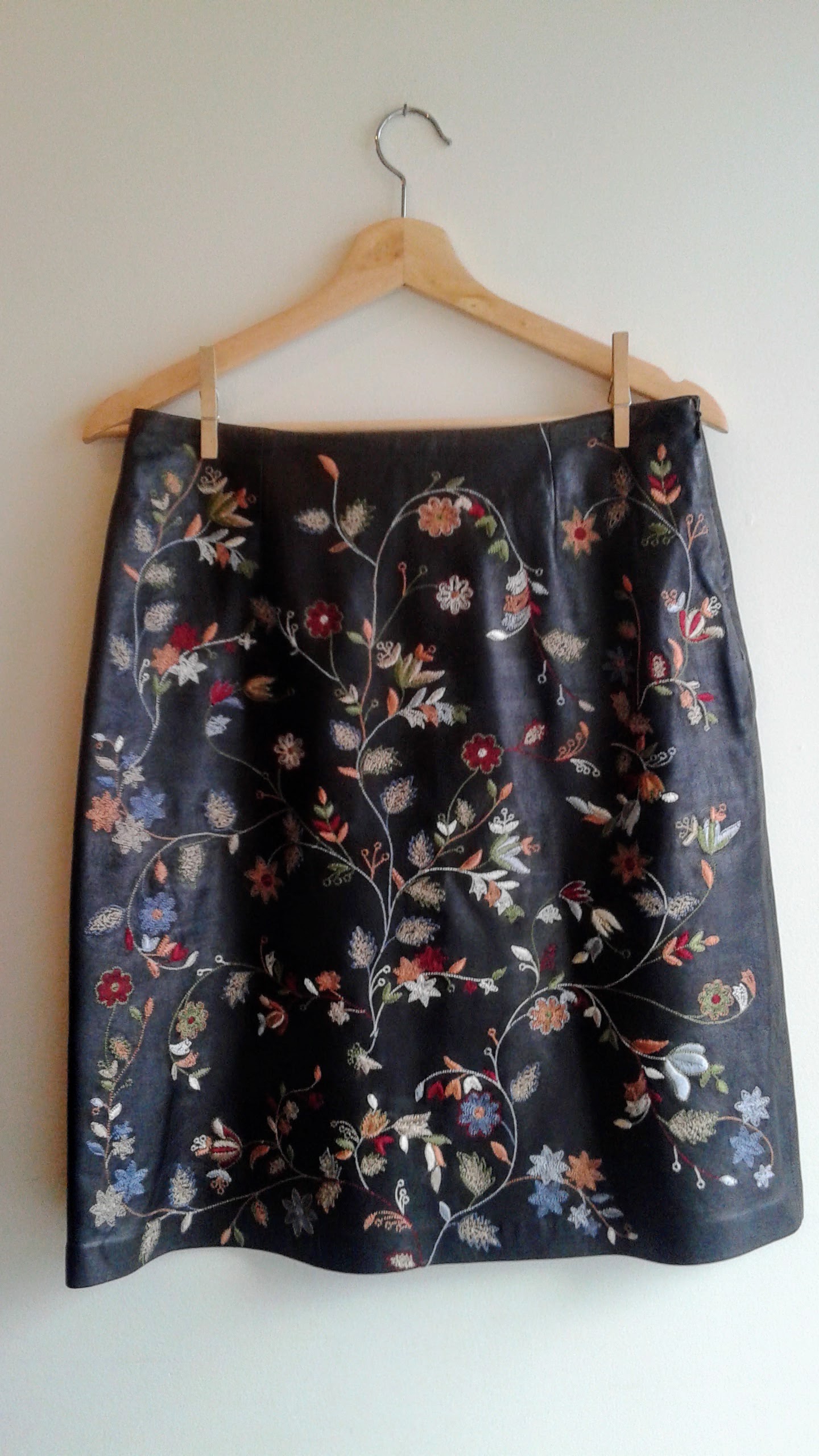 Danier leather skirt; Size 8, $48