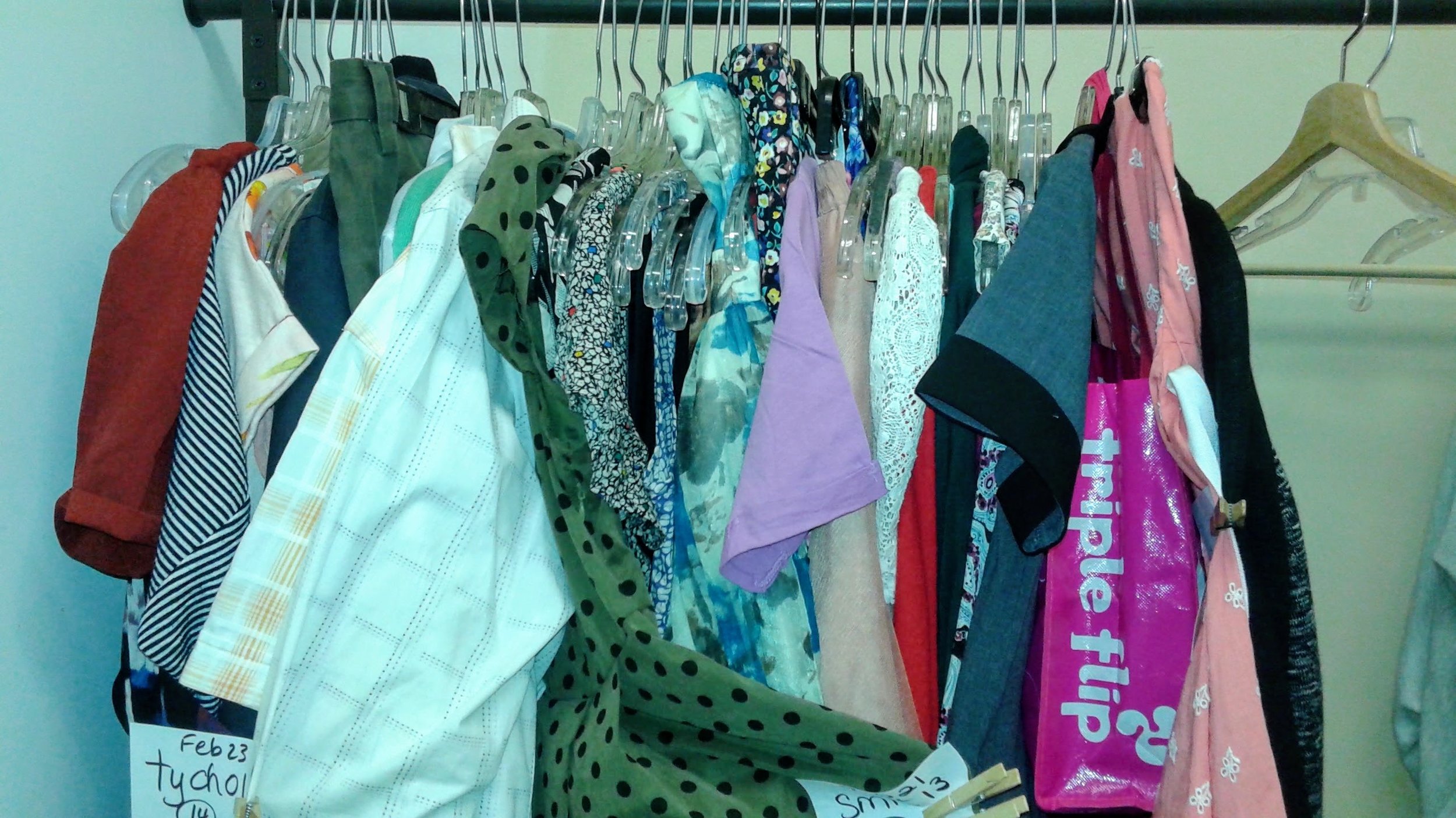 I'm waiting for the green polka-dot thing, and the blue and white wash number!