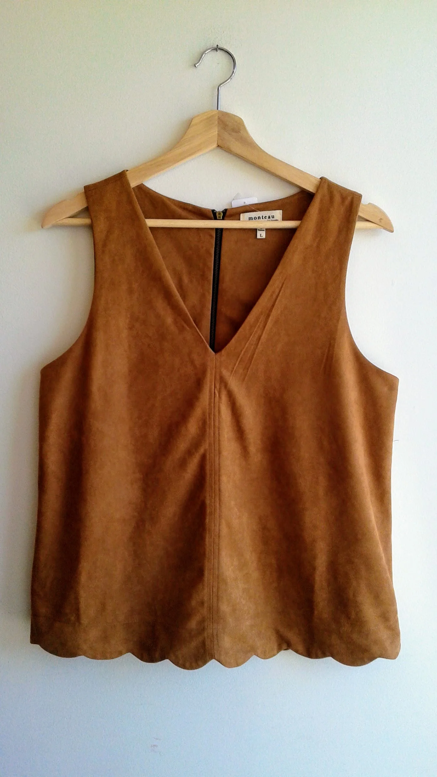 Monteau top; Size L, $22