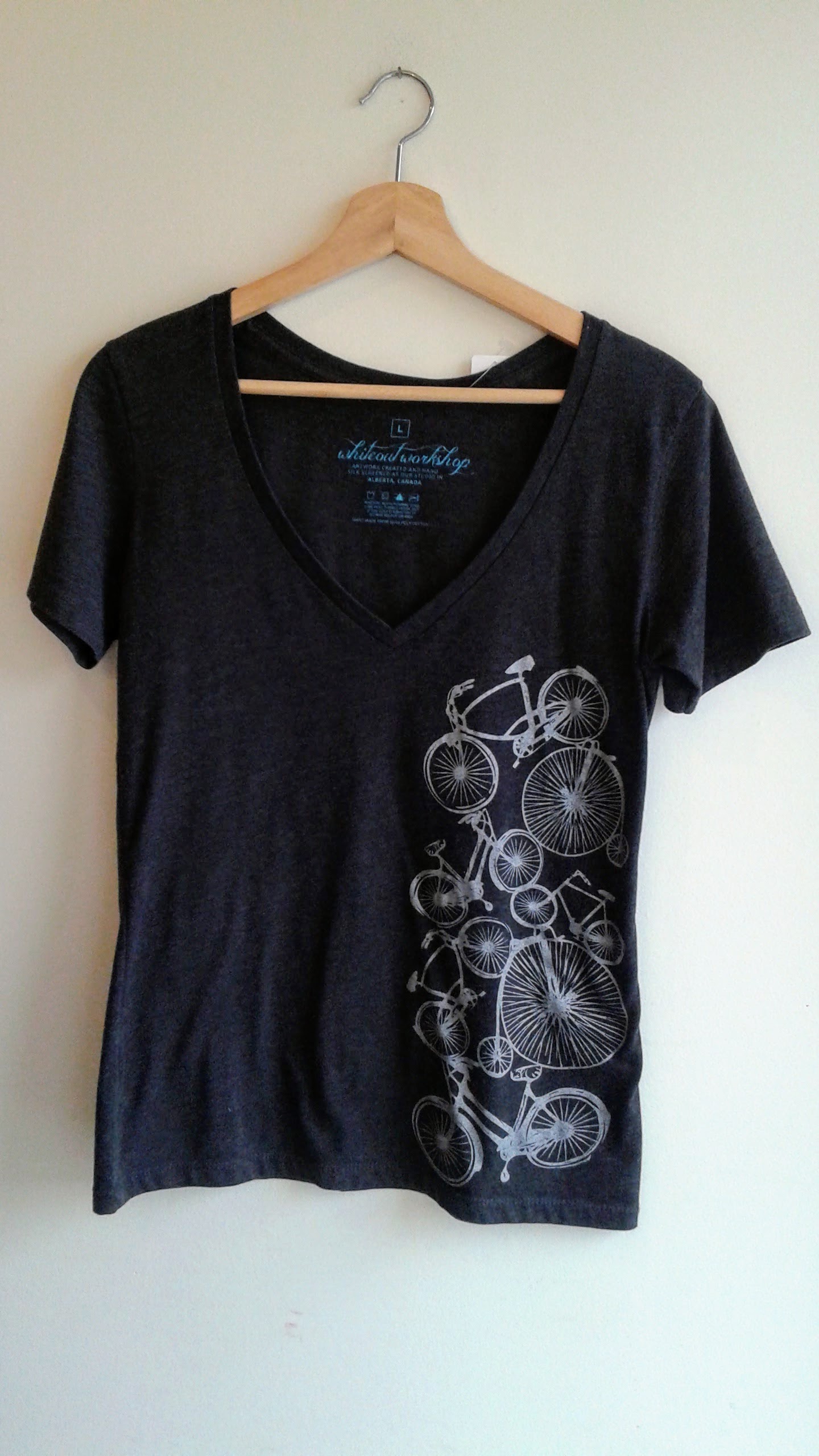 Whiteout Workshop tee; Size L, $24