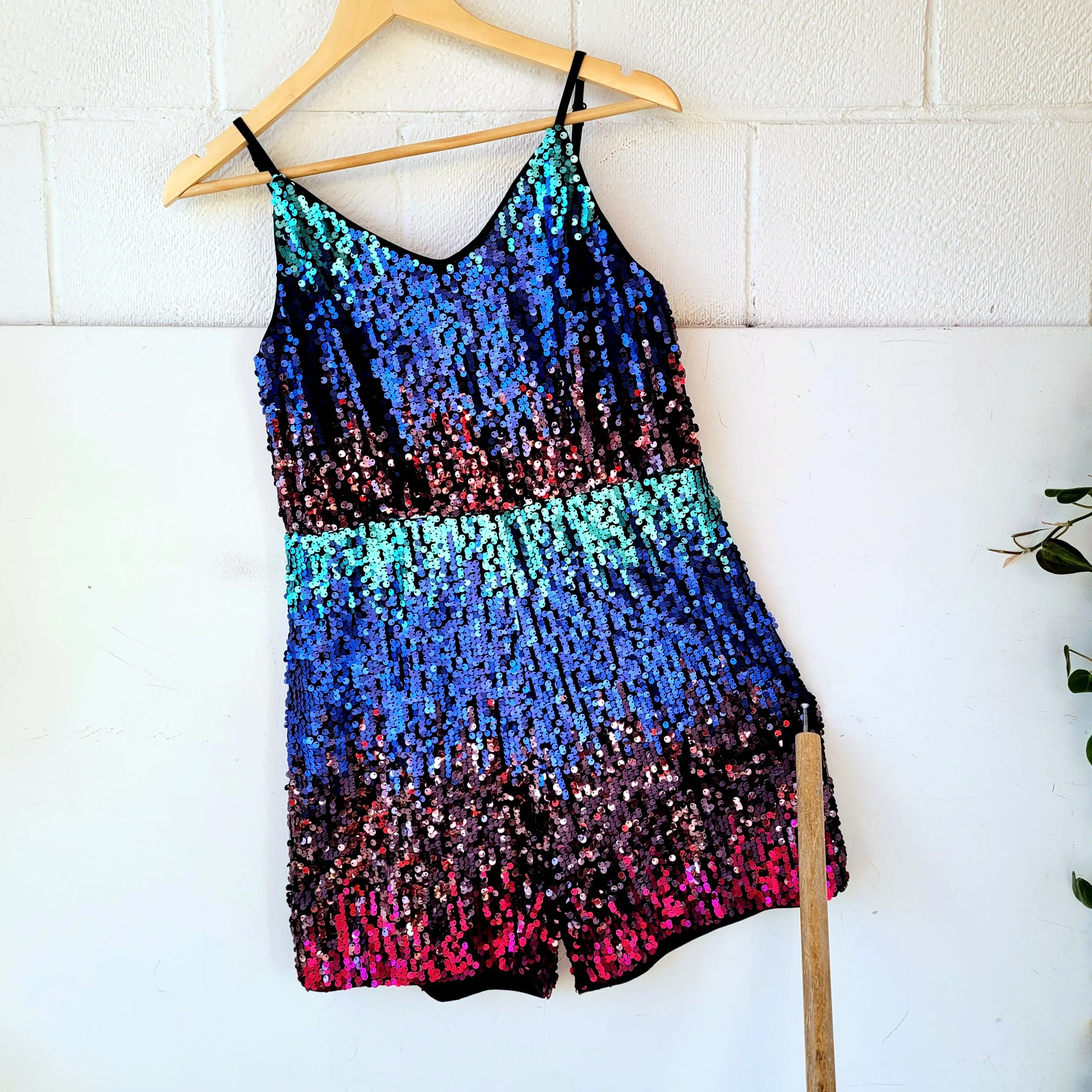 Sequined Romper, Size M