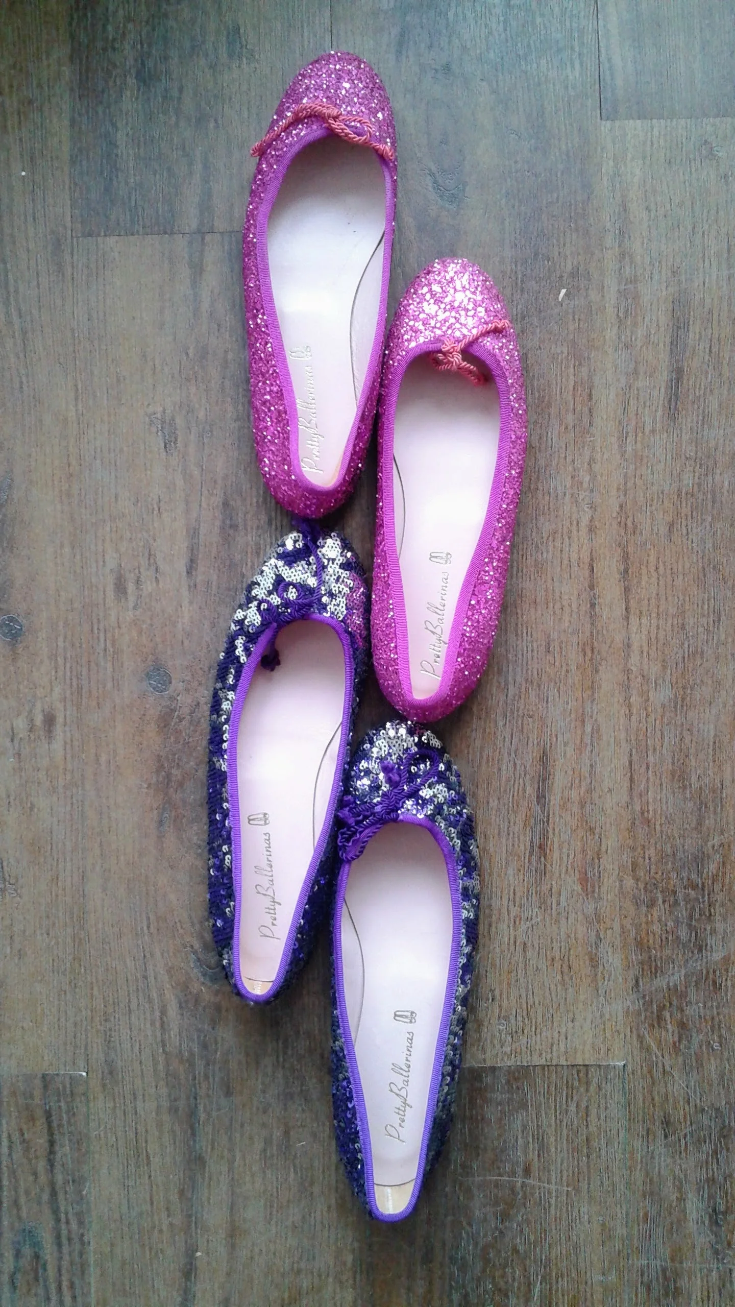 Pretty Ballerinas flats; S8.5, $38 (each)