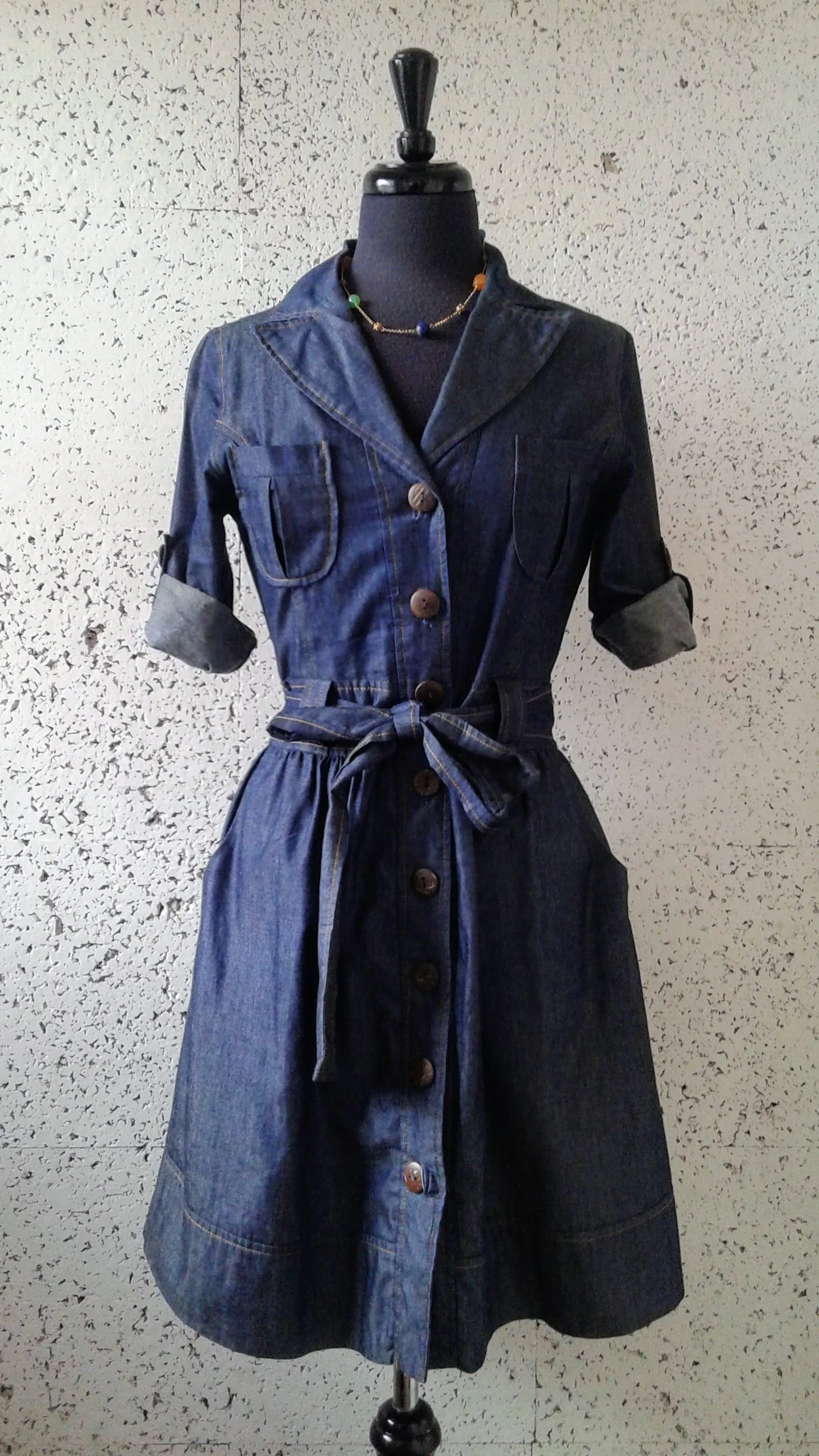 Denim dress; Size S, $30