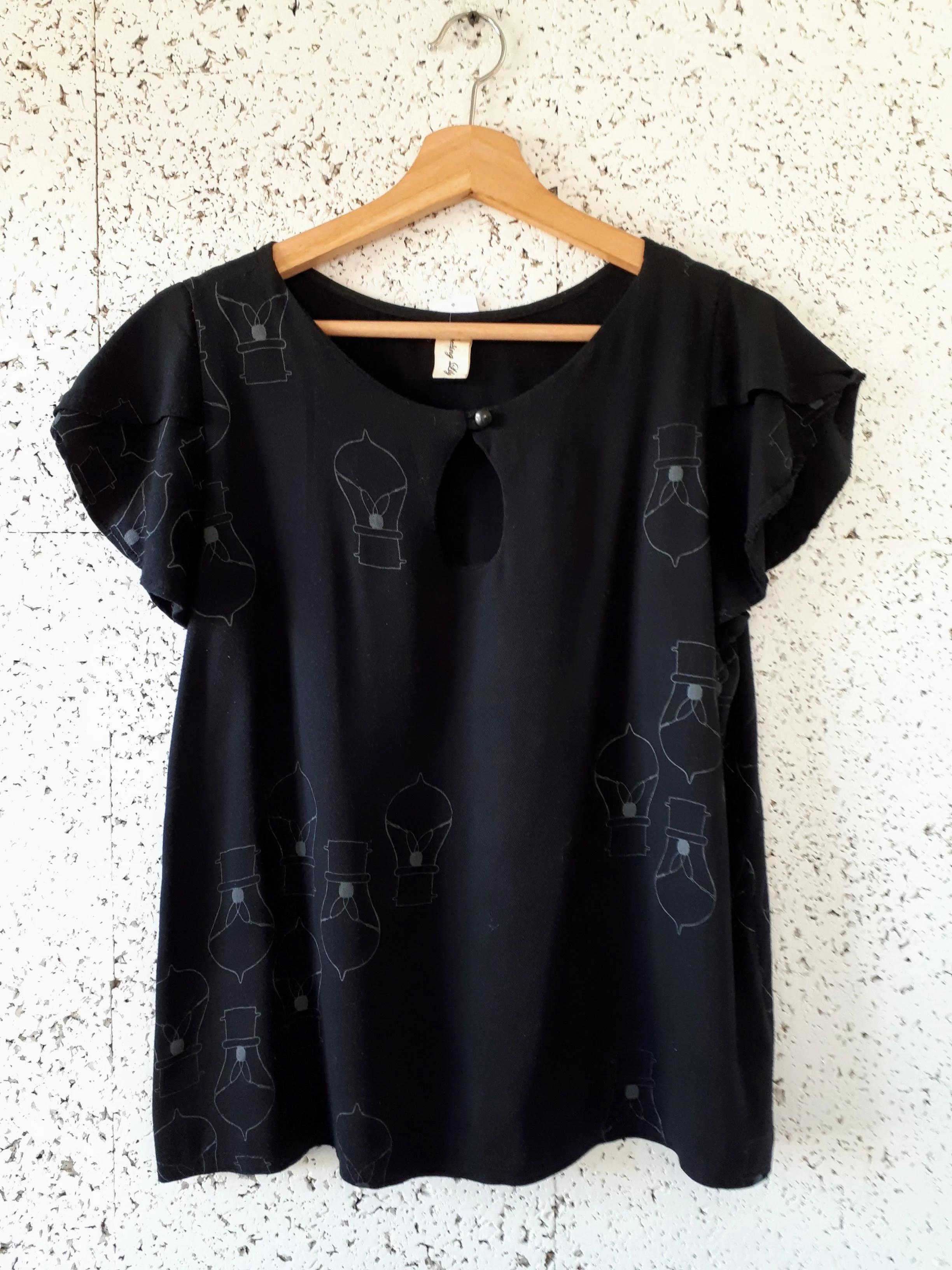 Smoking Lily top; Size S, $28