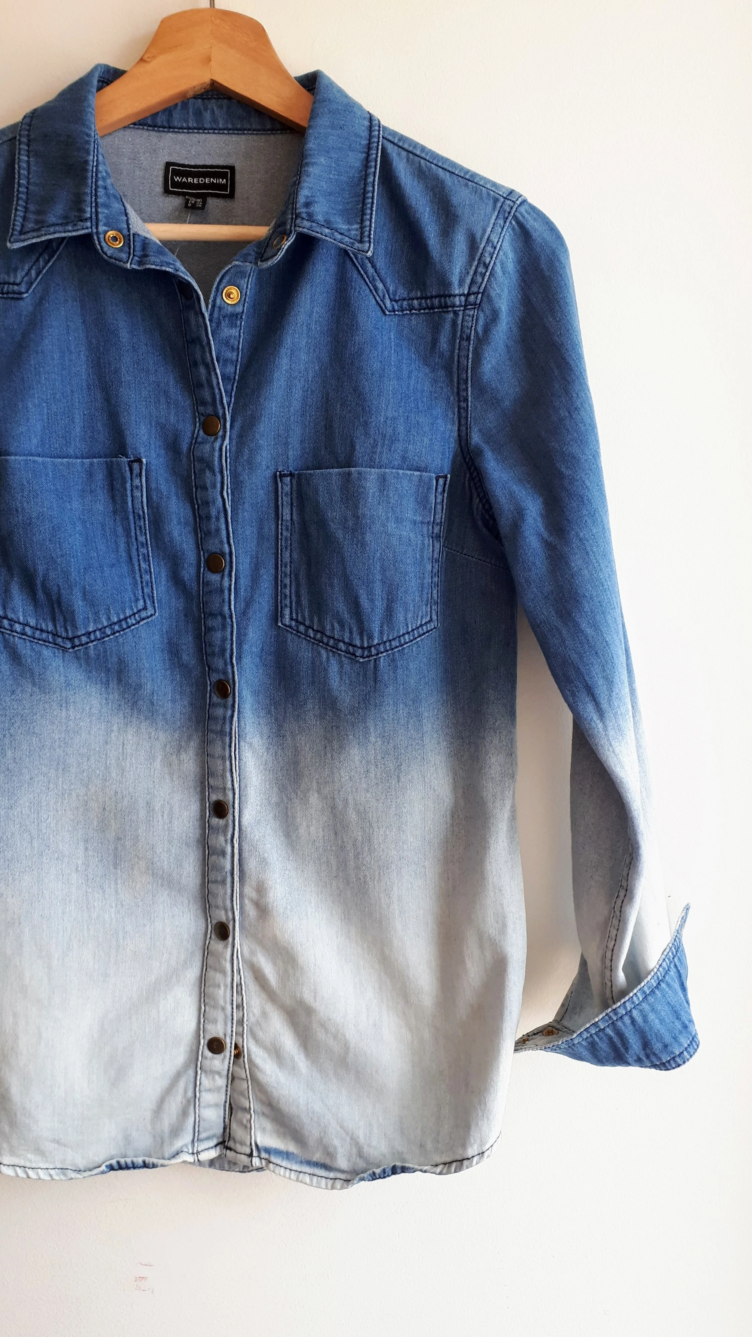 Waredenim top; Size S, $18