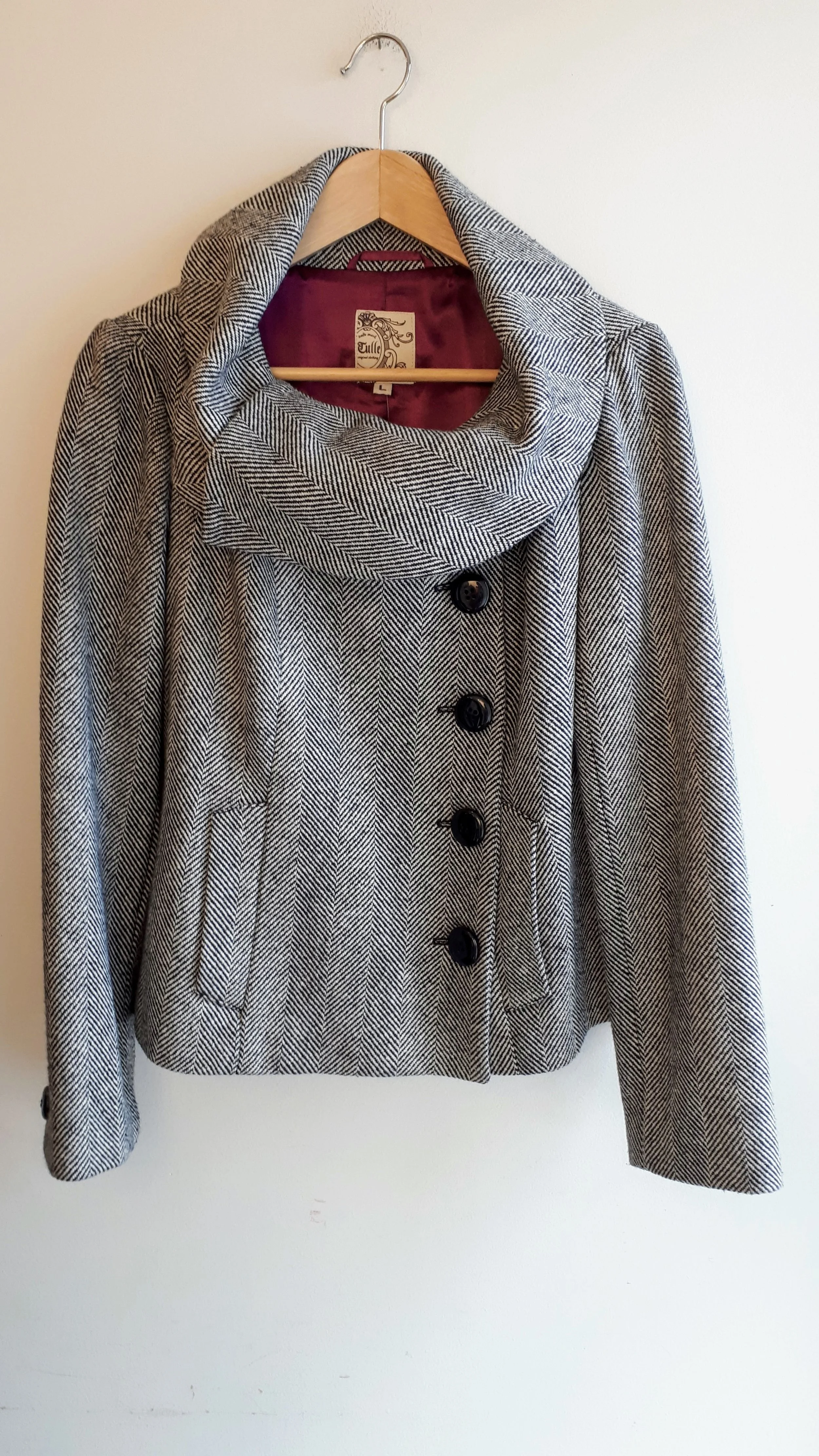 Tulle coat; Size L, $62