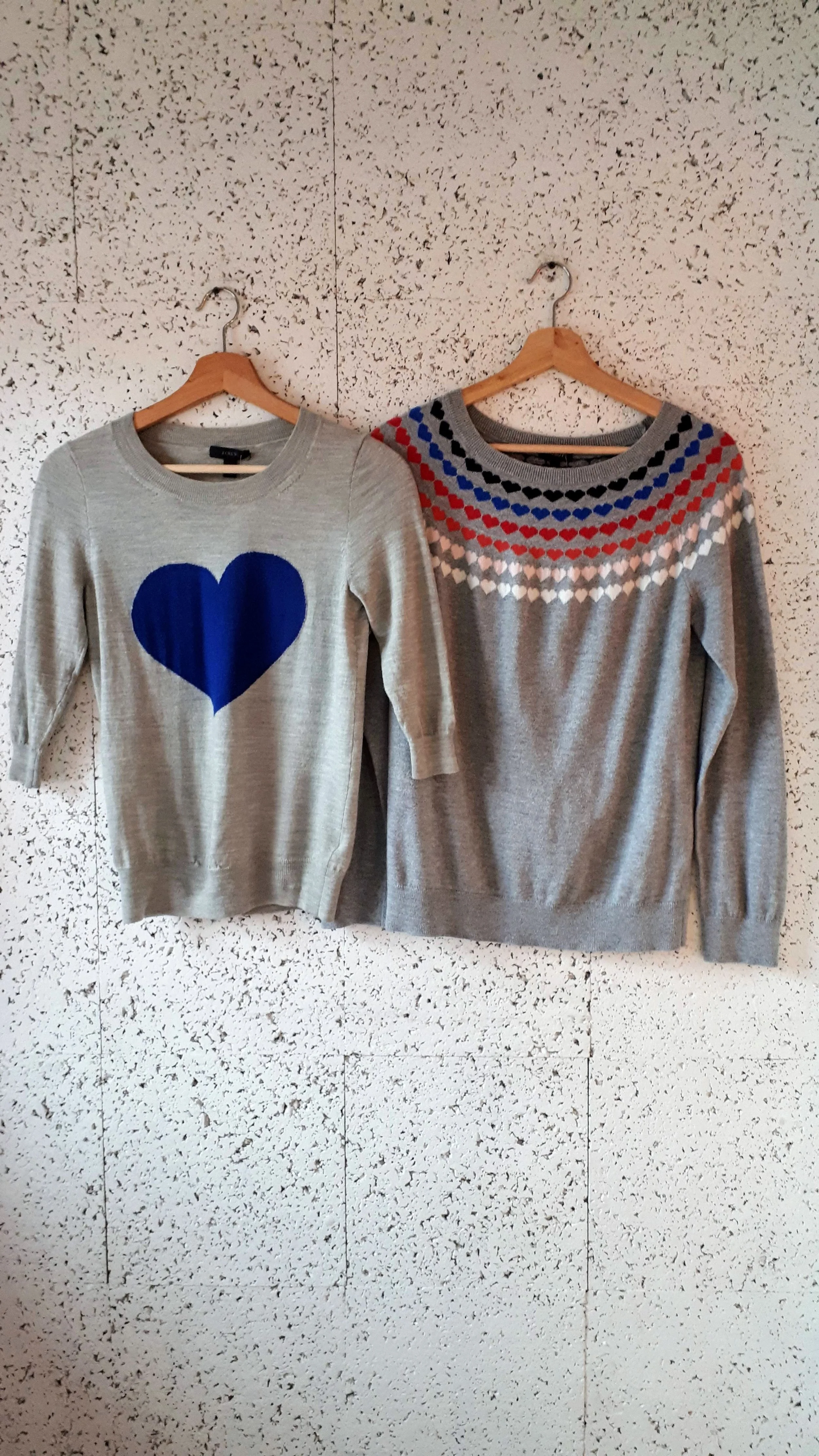 J Crew sweater; Size XS, $28. Talbots sweater; Size M, $28