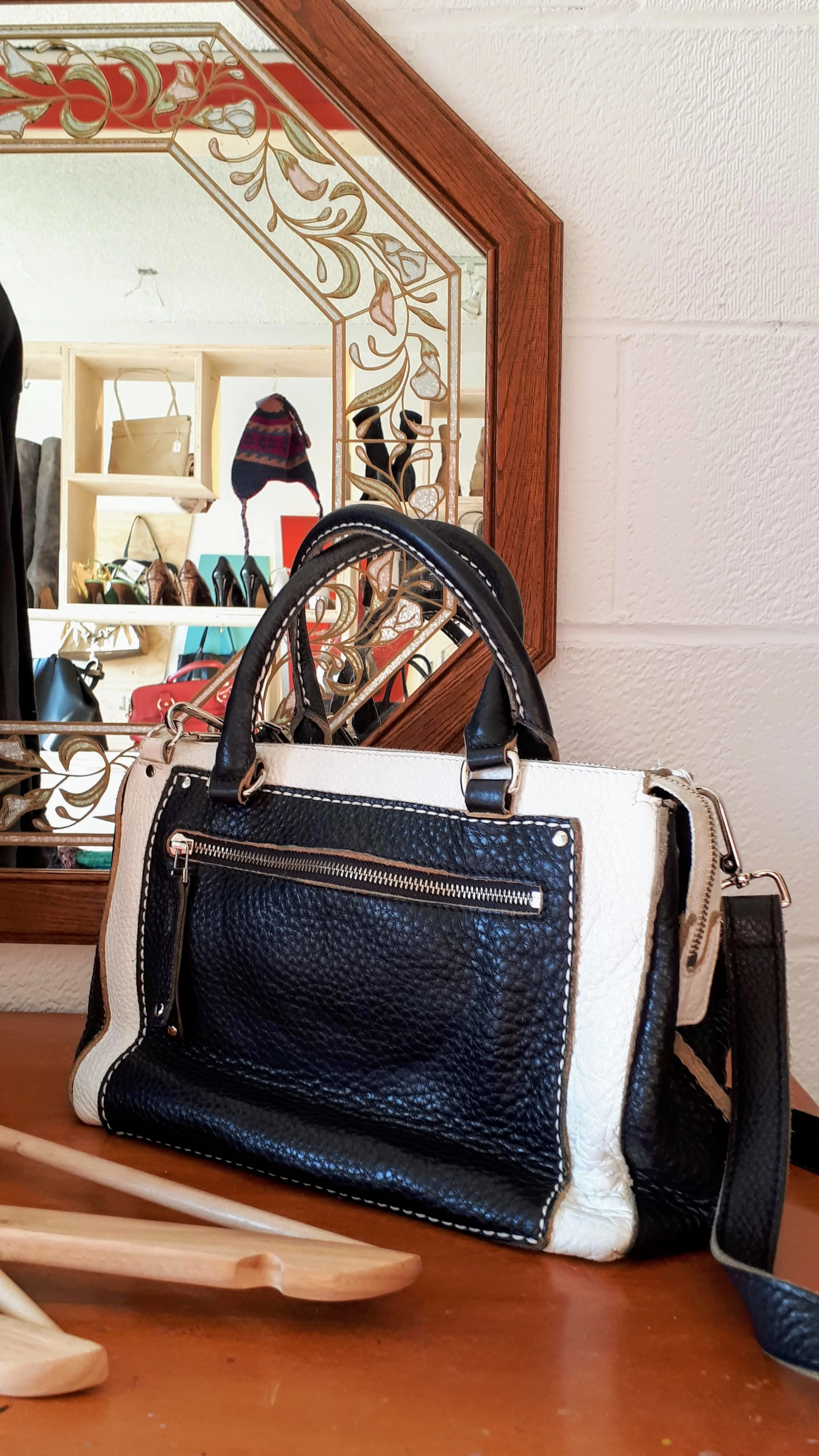 Roots purse, $46