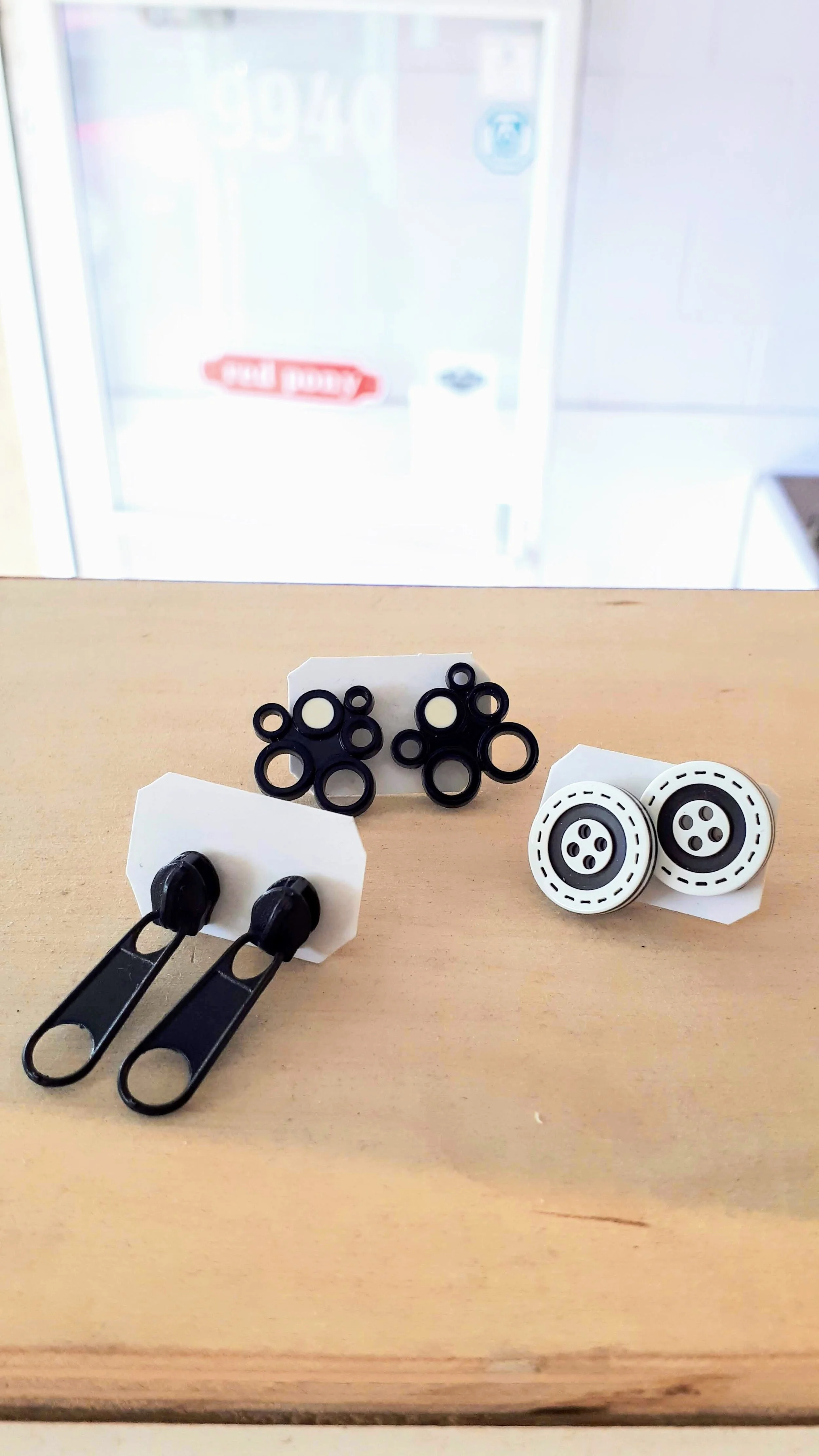 Earrings, $16 each