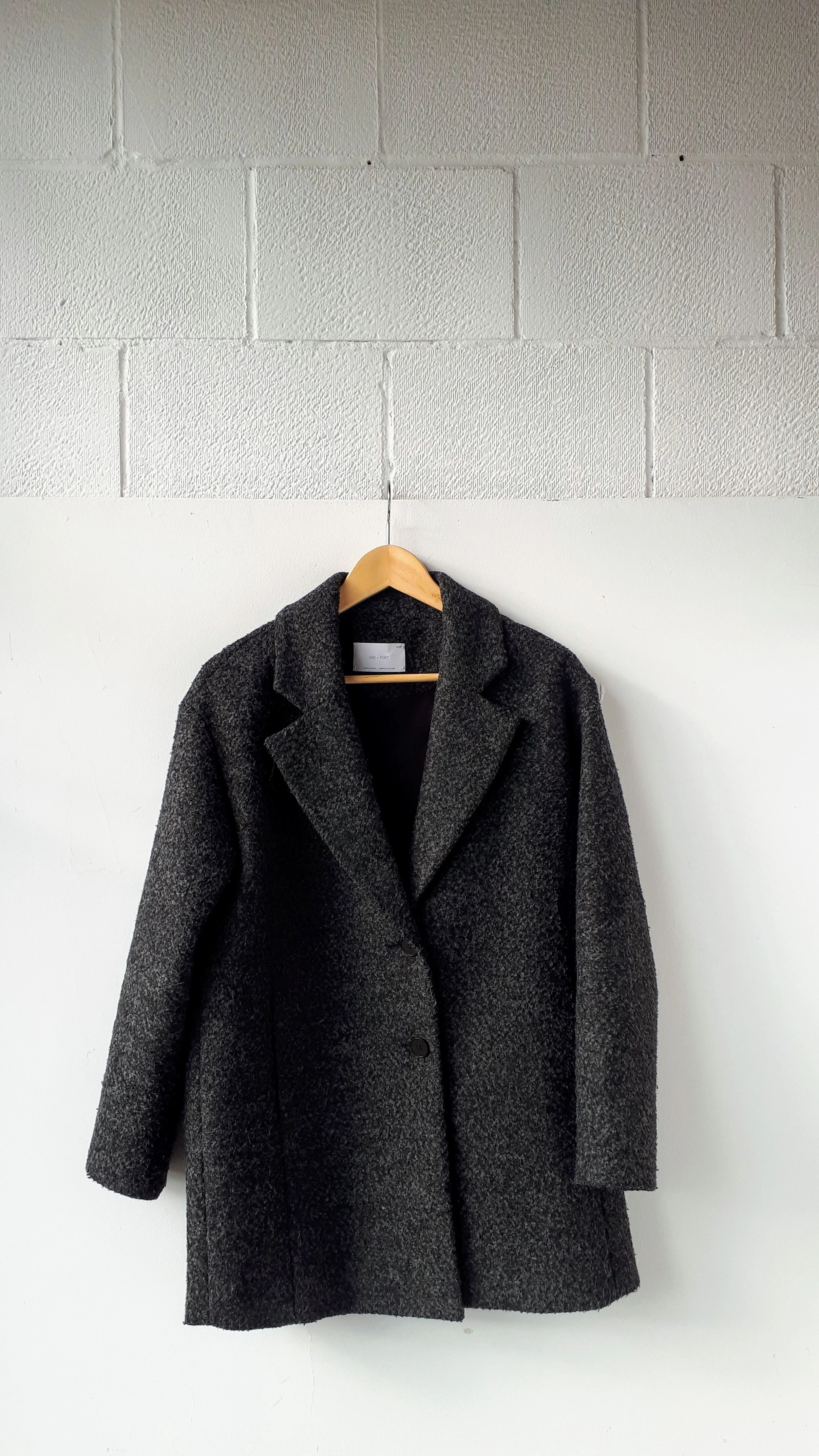 Oak + Fort coat; Size XS, $82