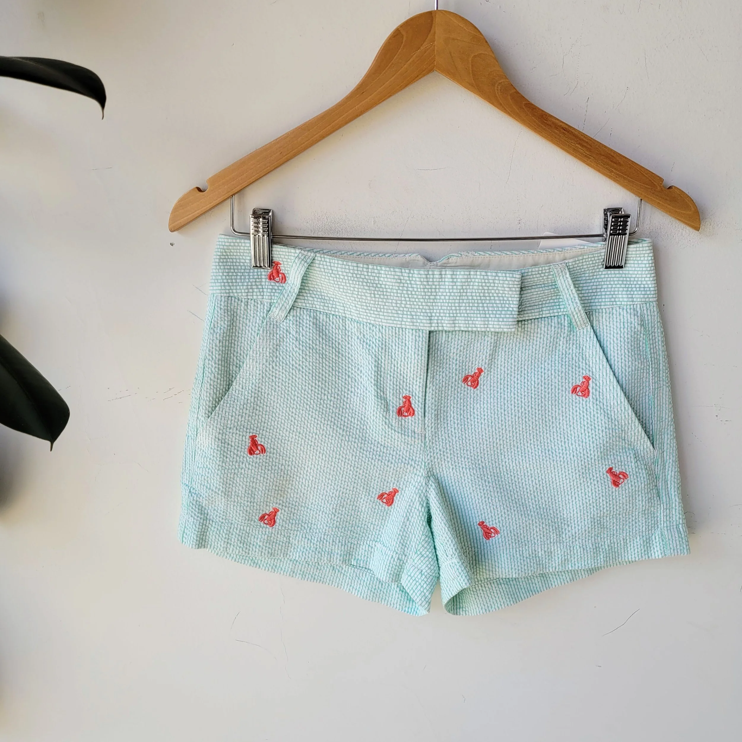 J. Crew lobster shorts, Size 0 — Red 