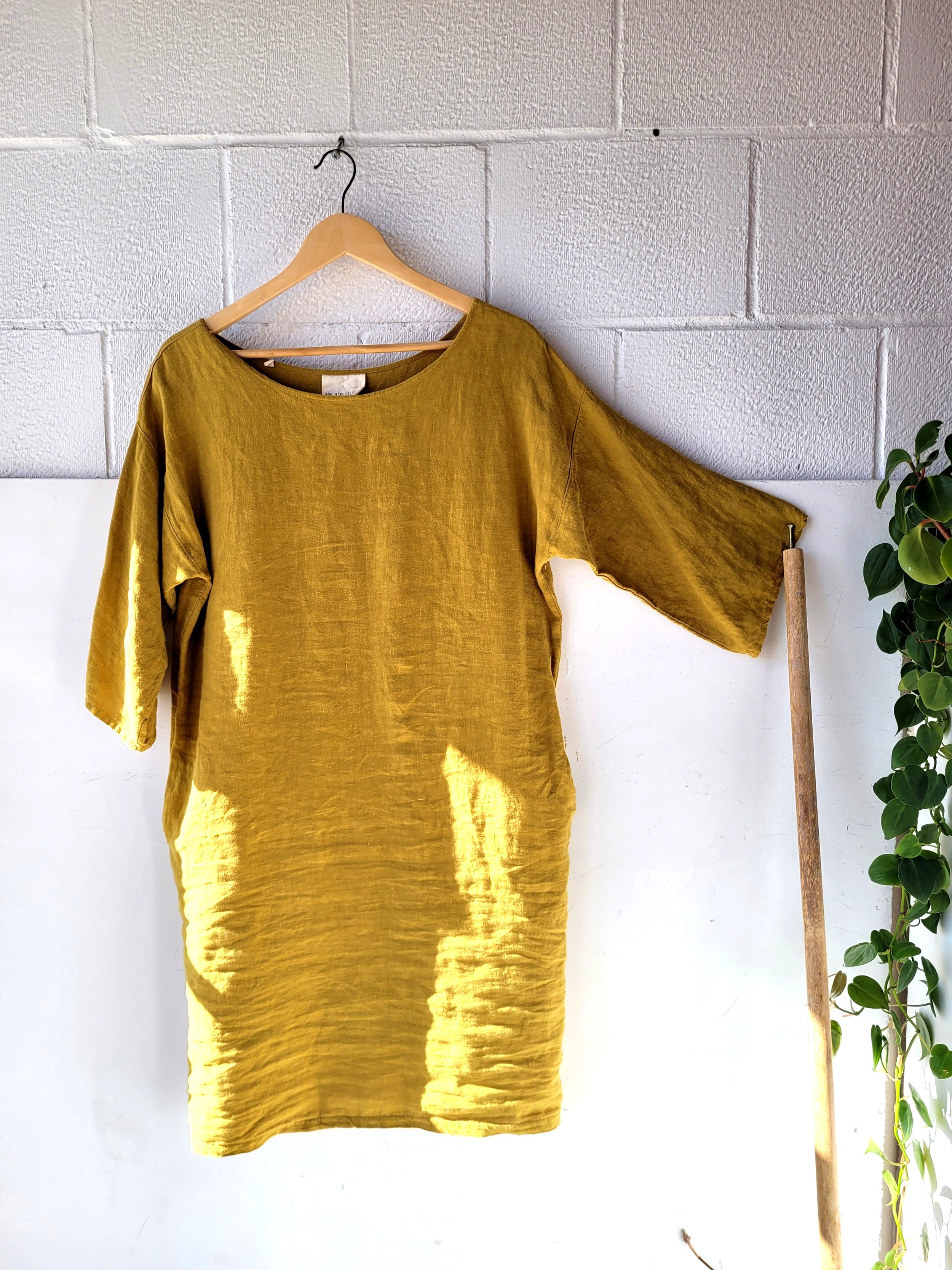 We Are Stories Linen Dress, Size M/L