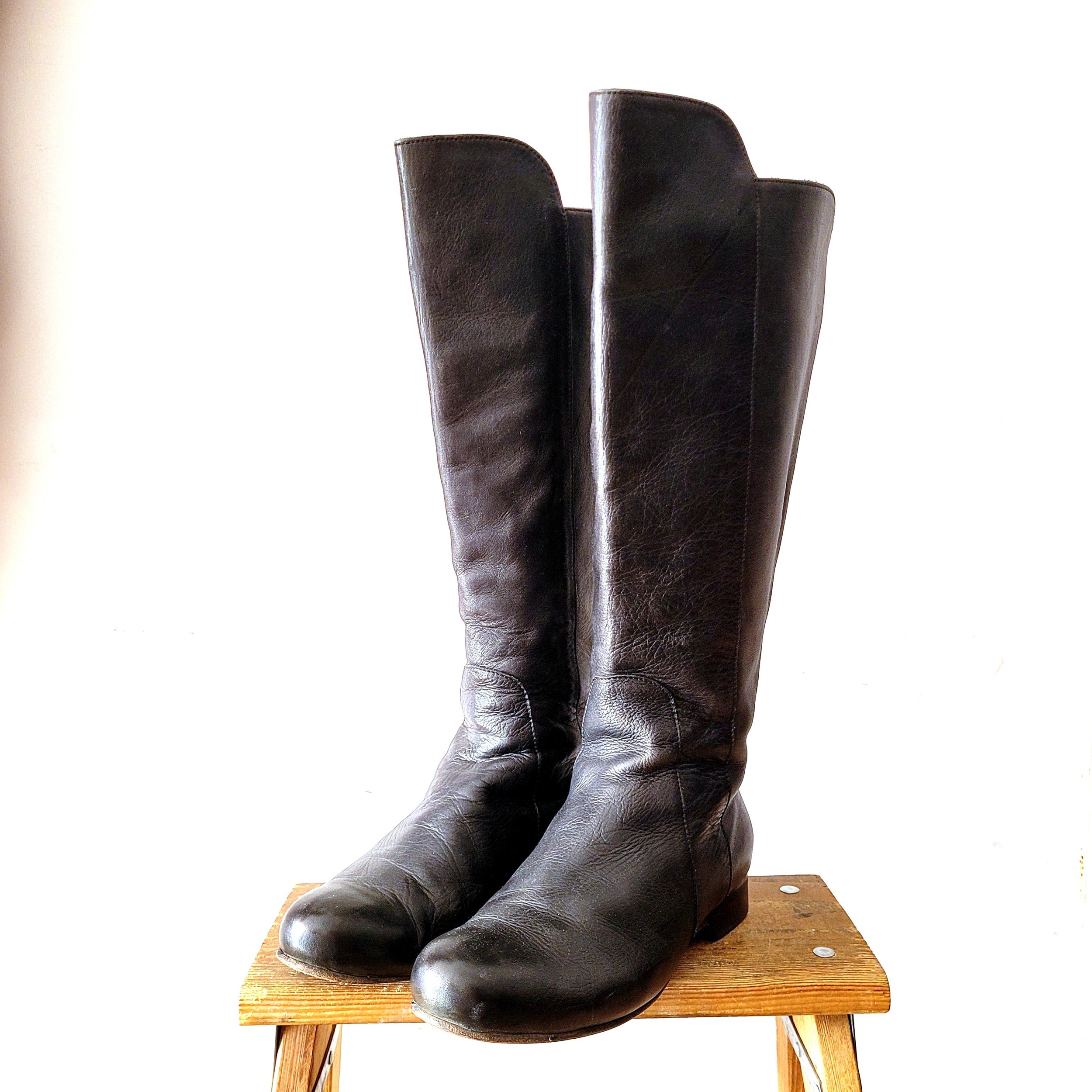 Poppy Barley Wide-Calf Boots, Size 7