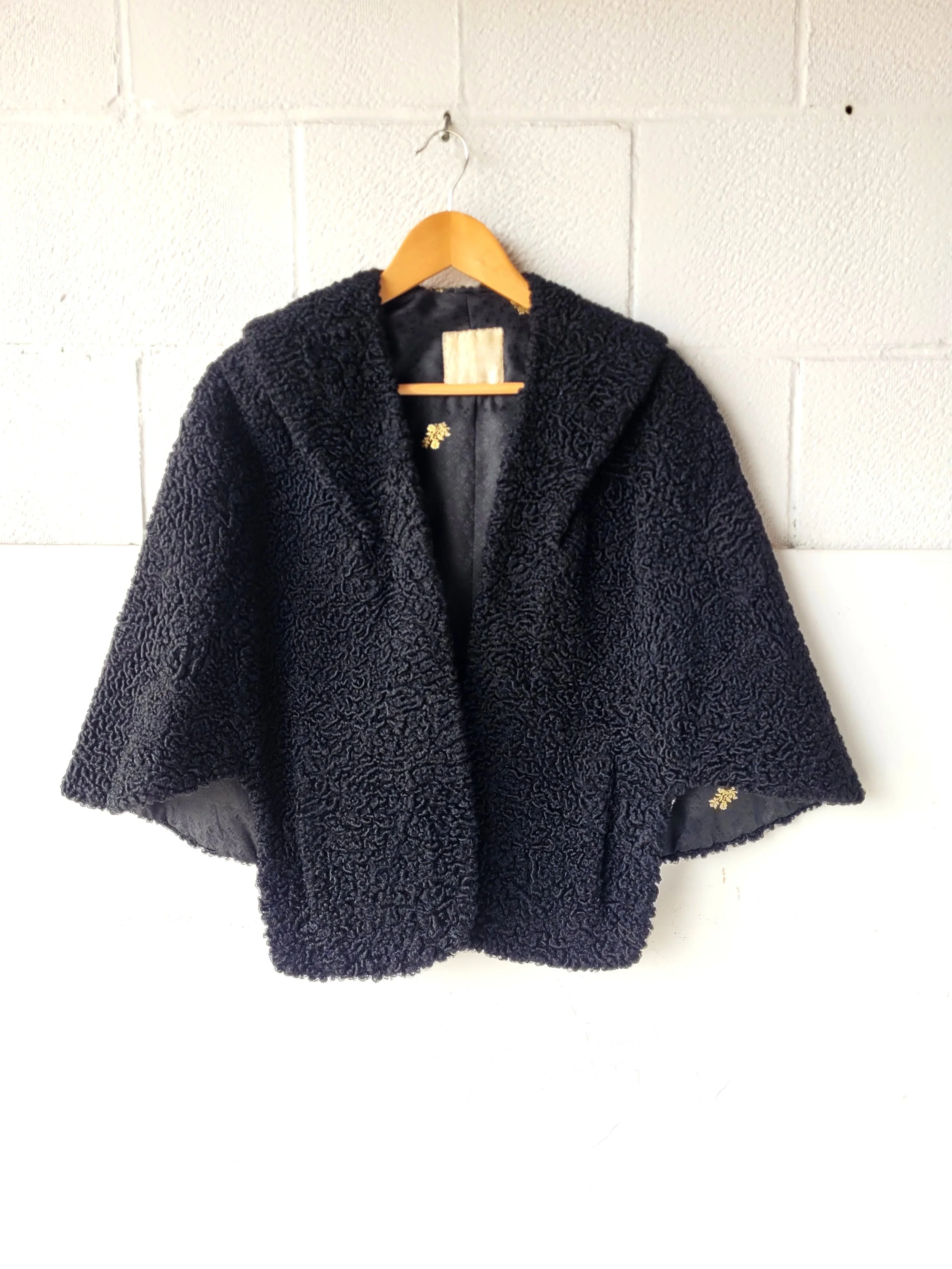 Vintage Lambswool Cape, One Size