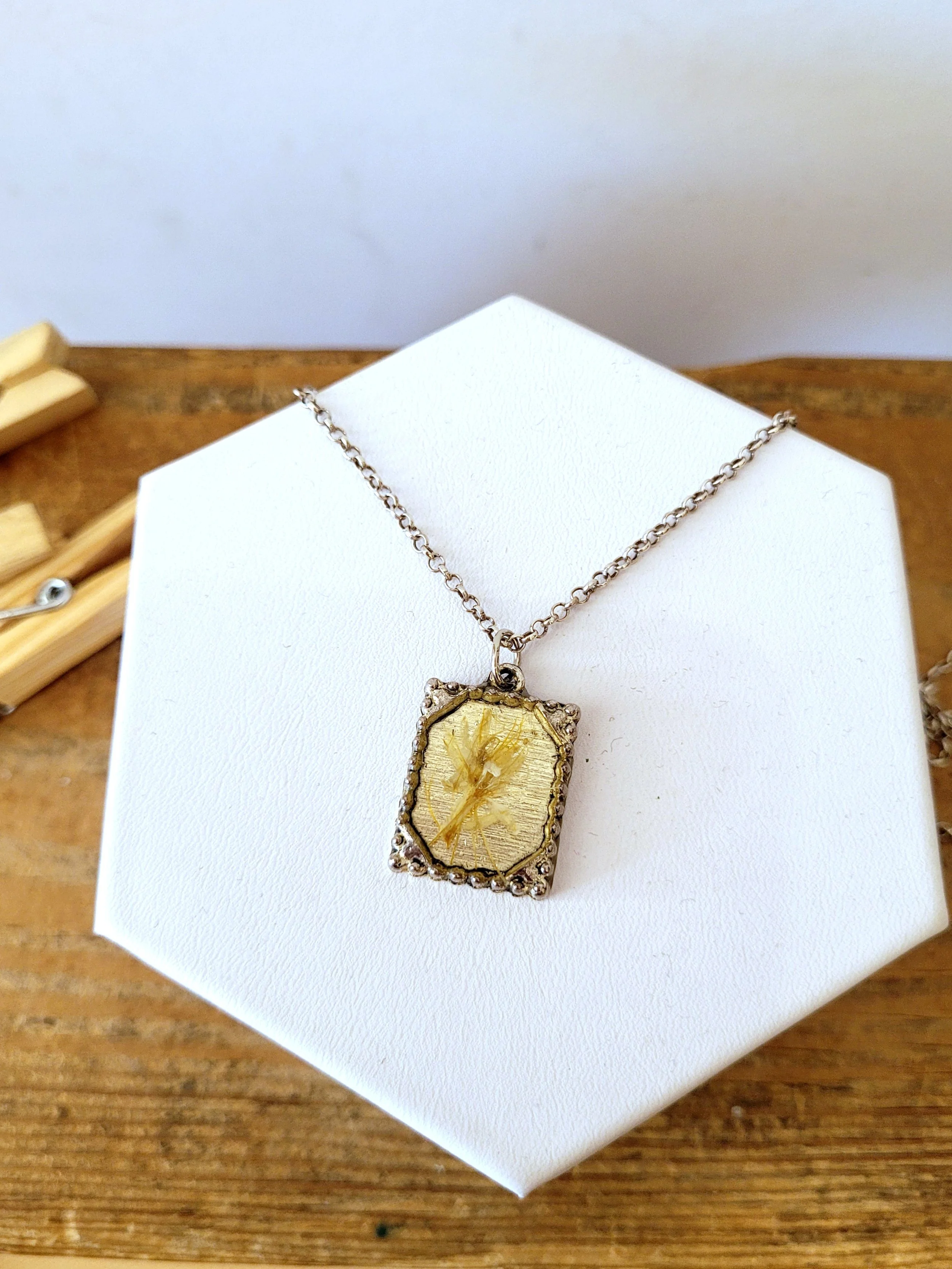 Pressed Flower Necklace
