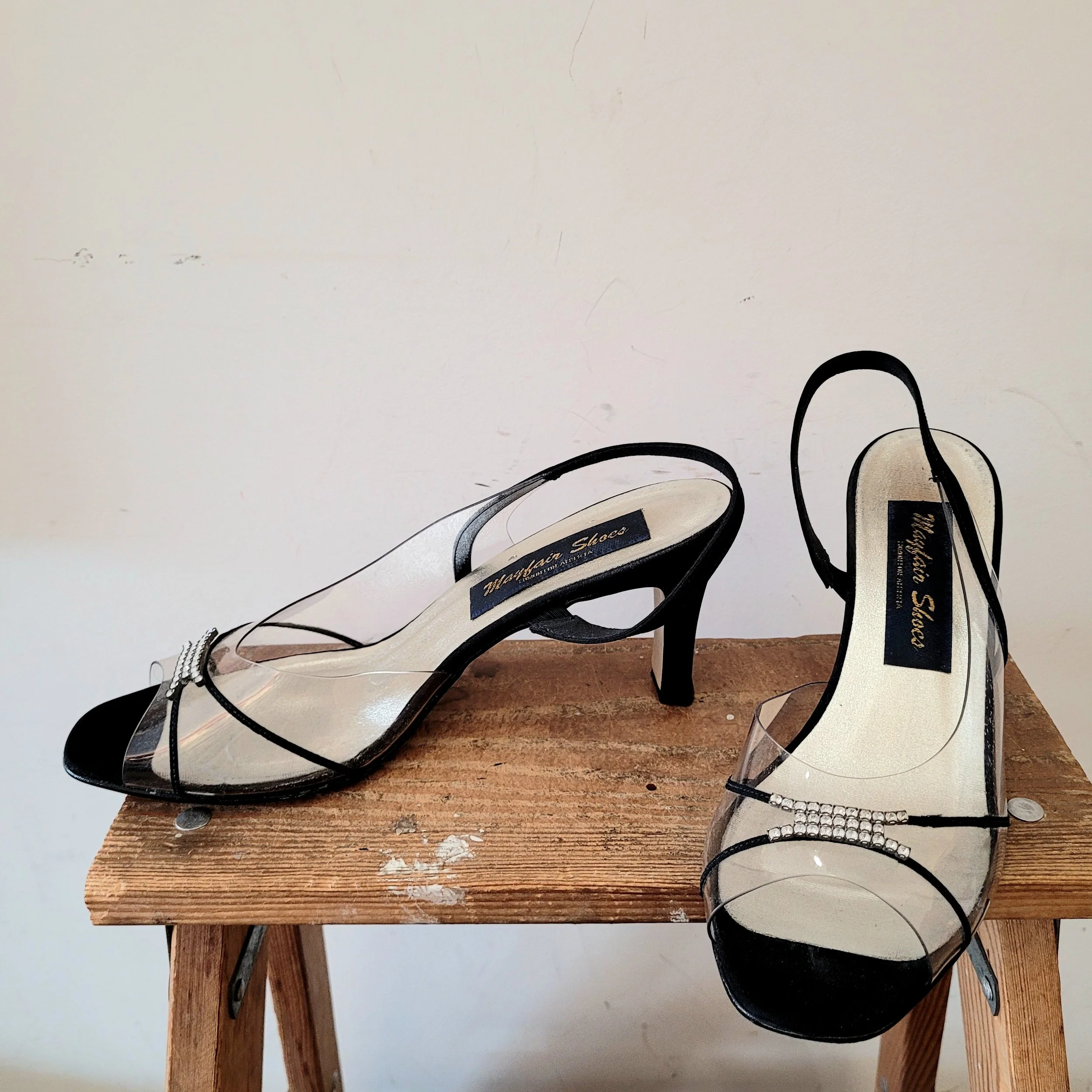 Vintage Lucite Heels, Size 8.5