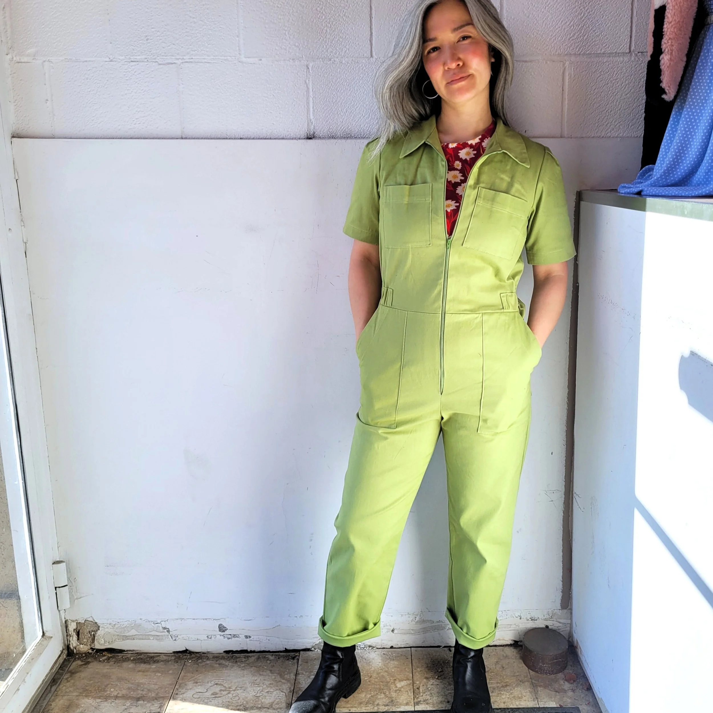 Avocado Jumpsuit from Birds of N.A., Size XS-3XL