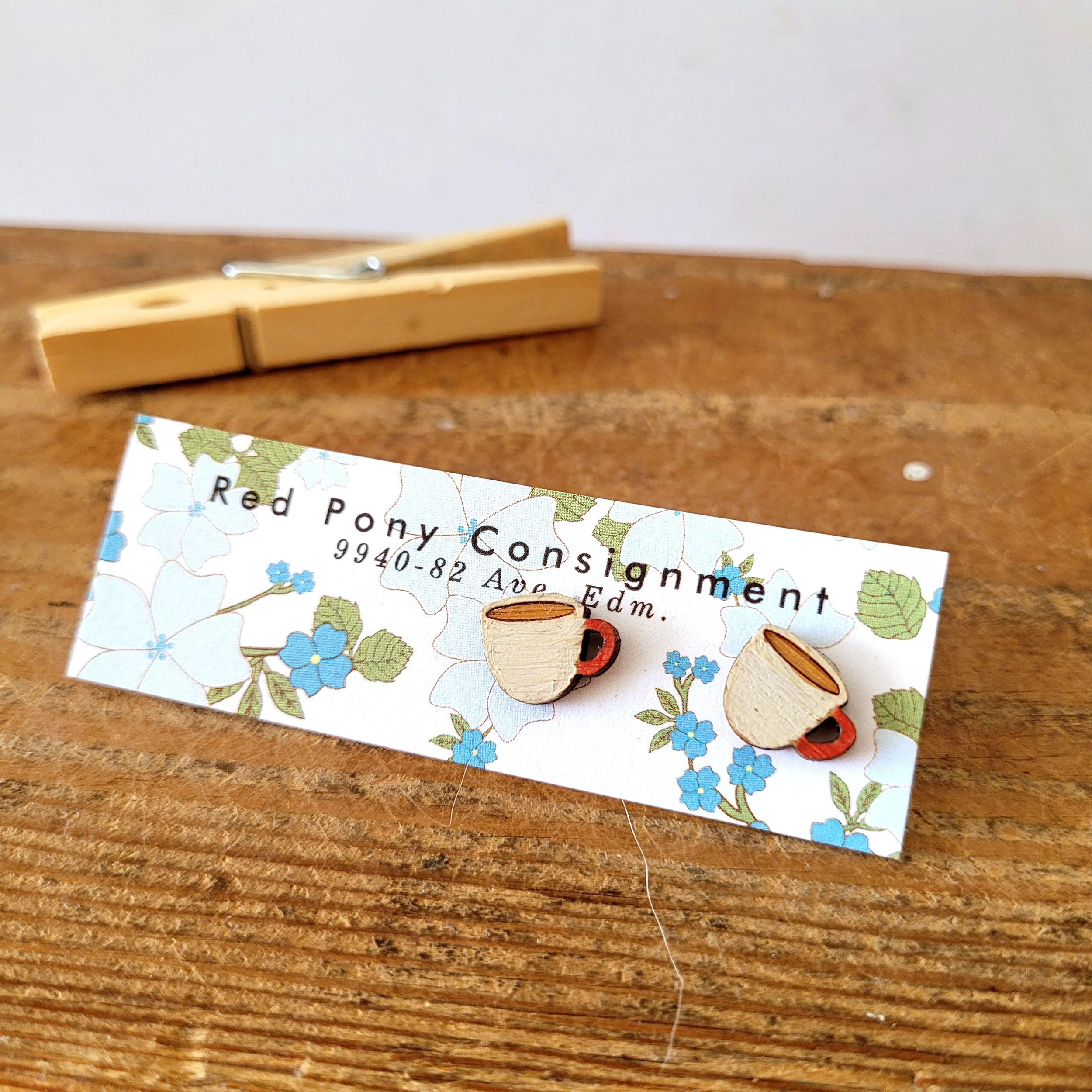 Tiny Coffee Cup Earrings