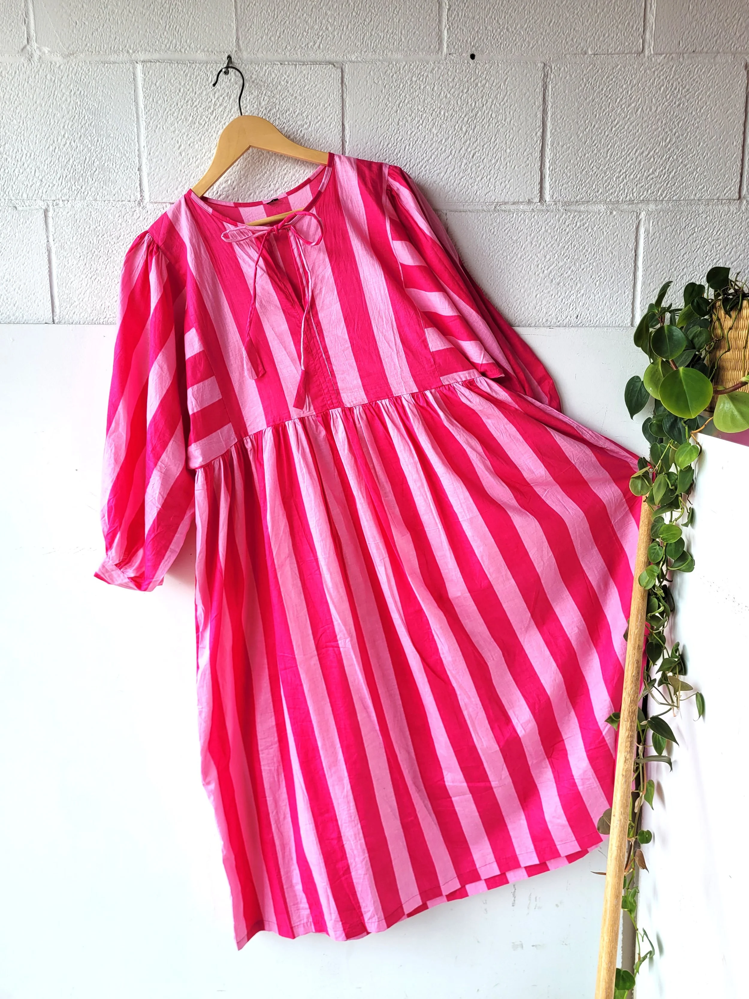 Striped Dress, Size L/XL