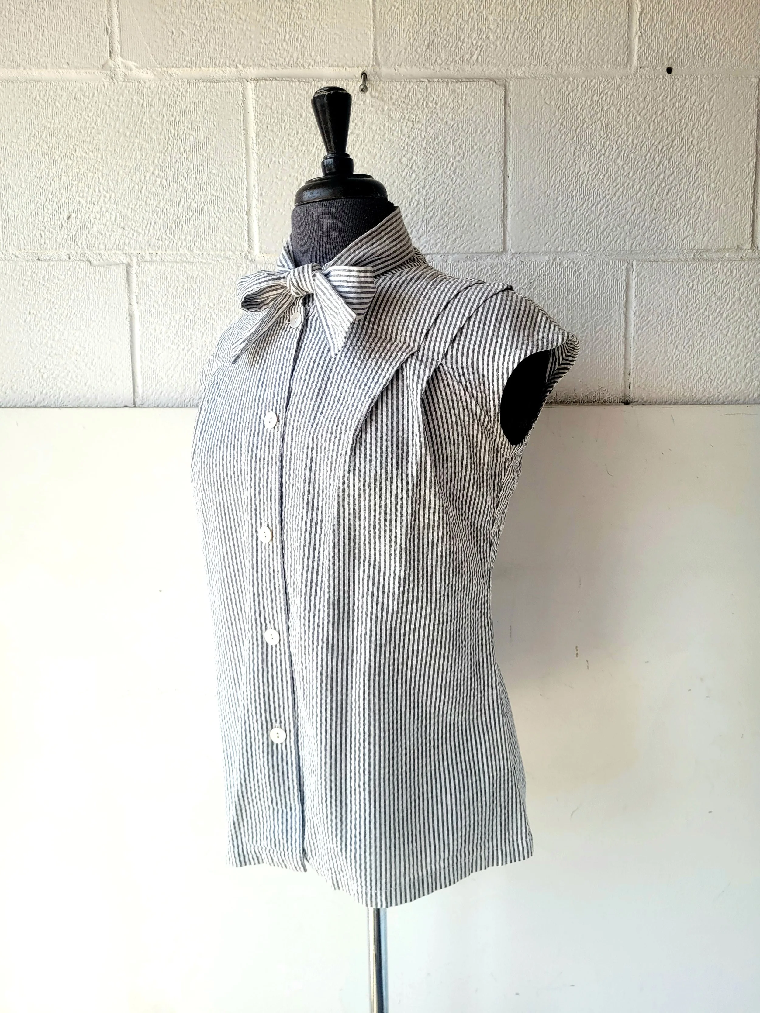 Allison Wonderland Striped Blouse, Size 8