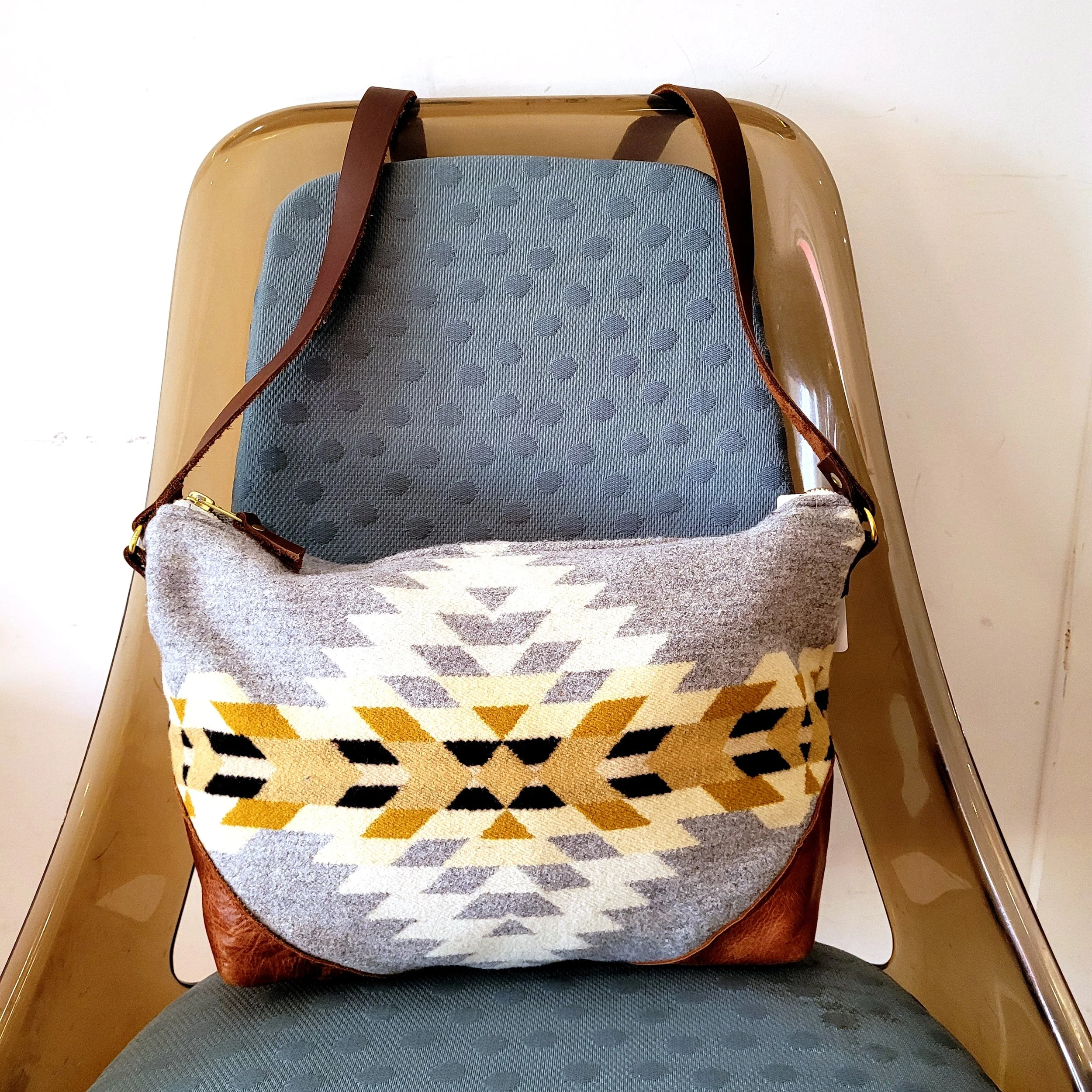 Grace Leather & Wool Bag