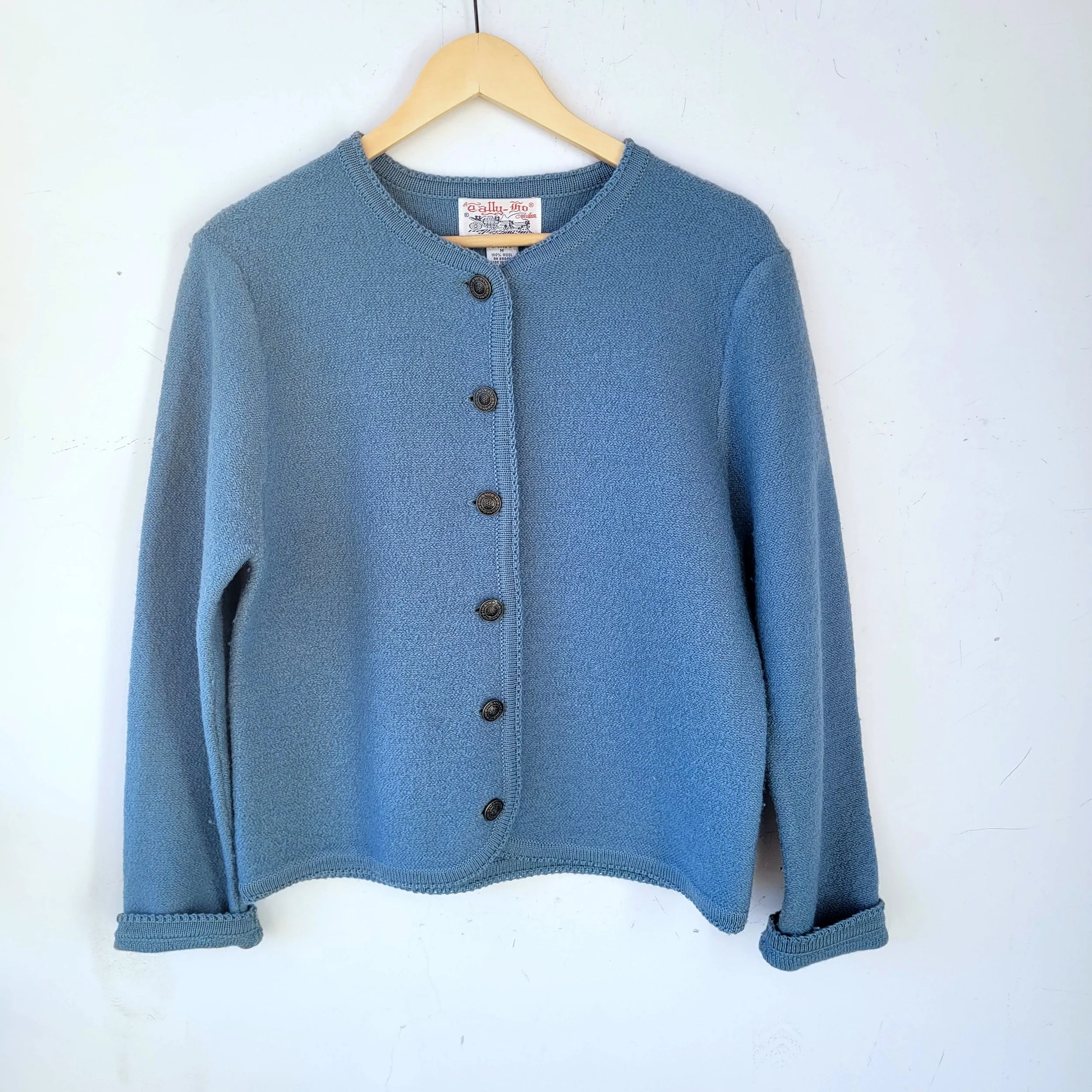 Vintage Wool Cardigan, Size M