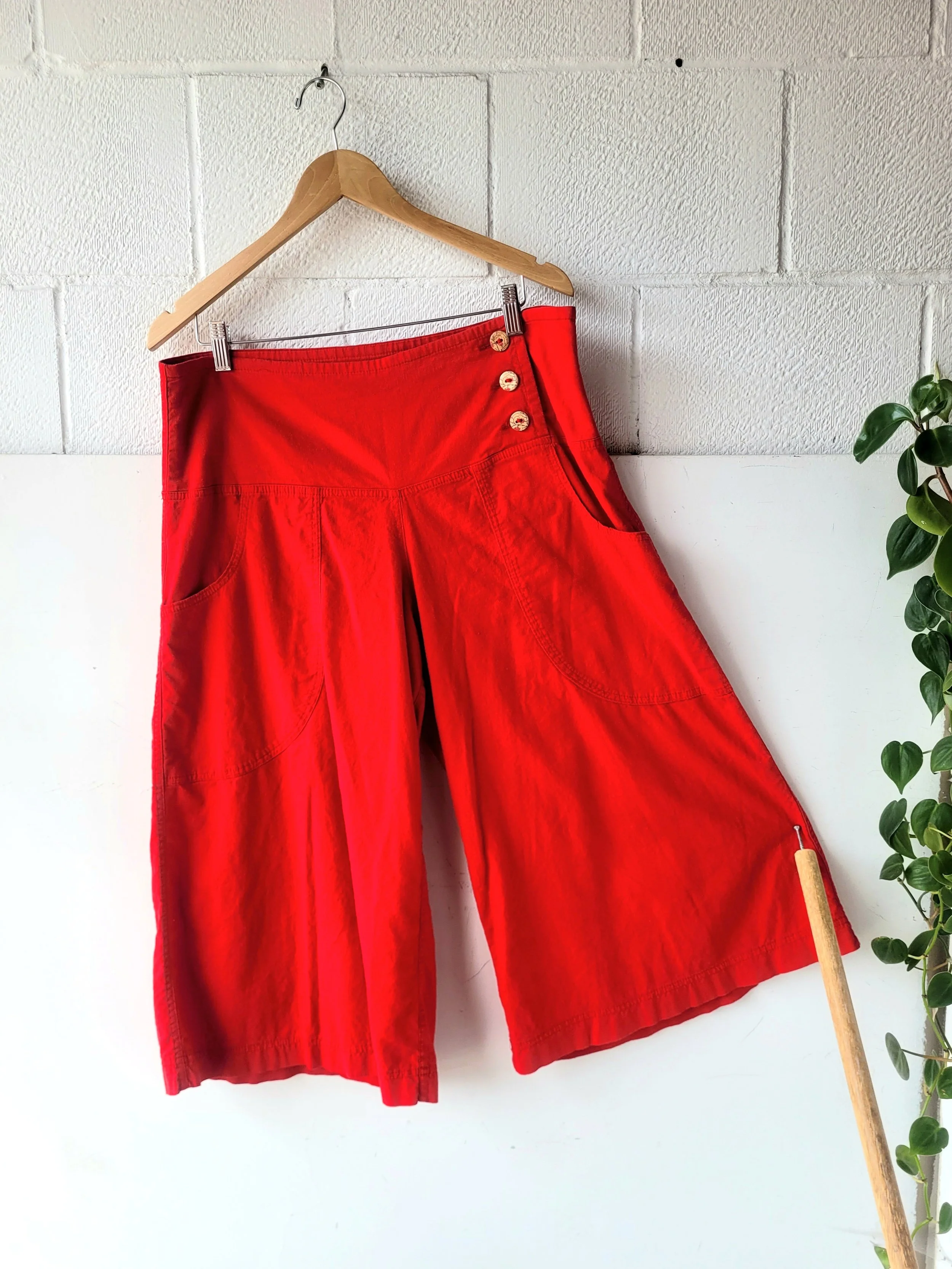 Sabrina Butterfly Linen Pants, Size L