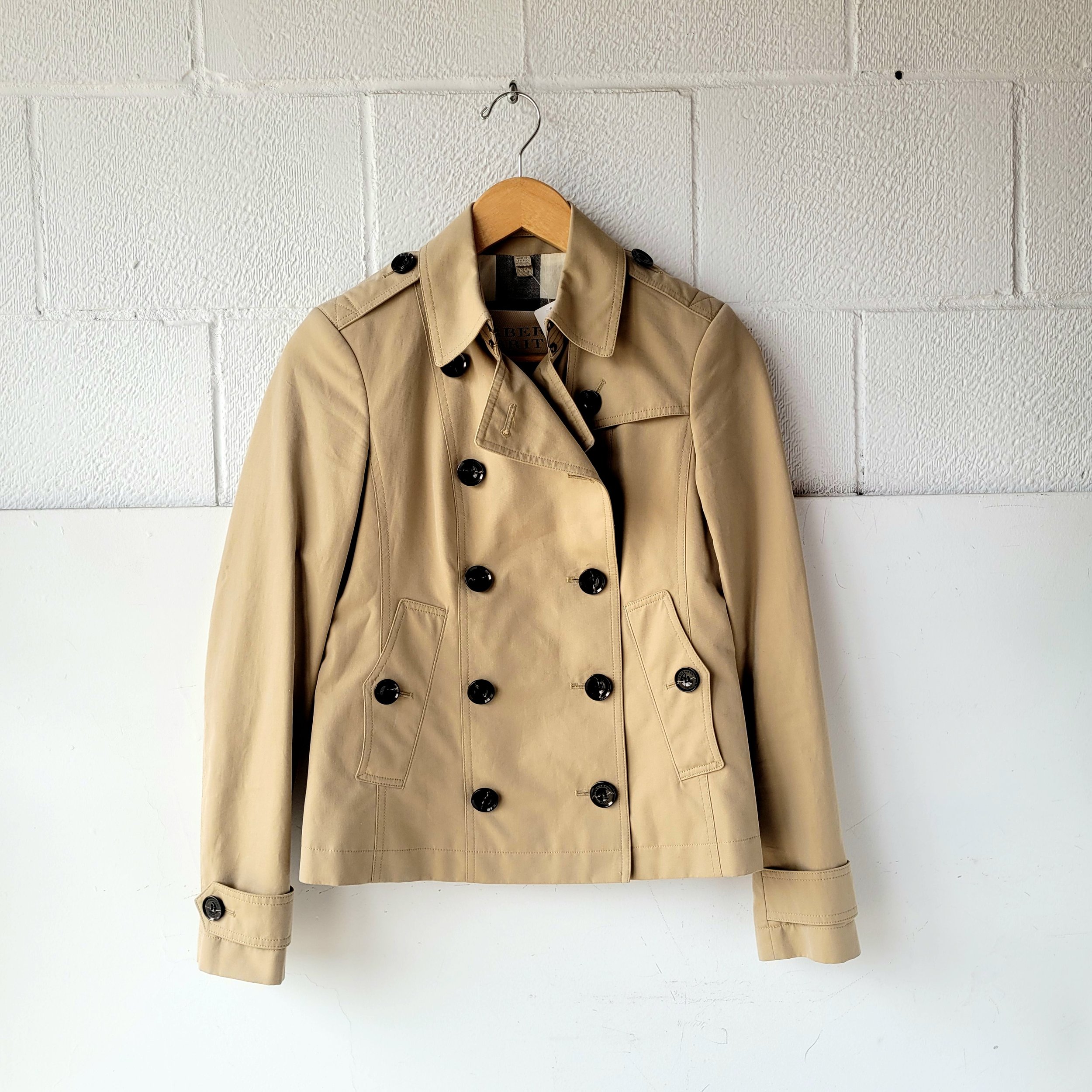 Burberry Cropped Trench, Size 2