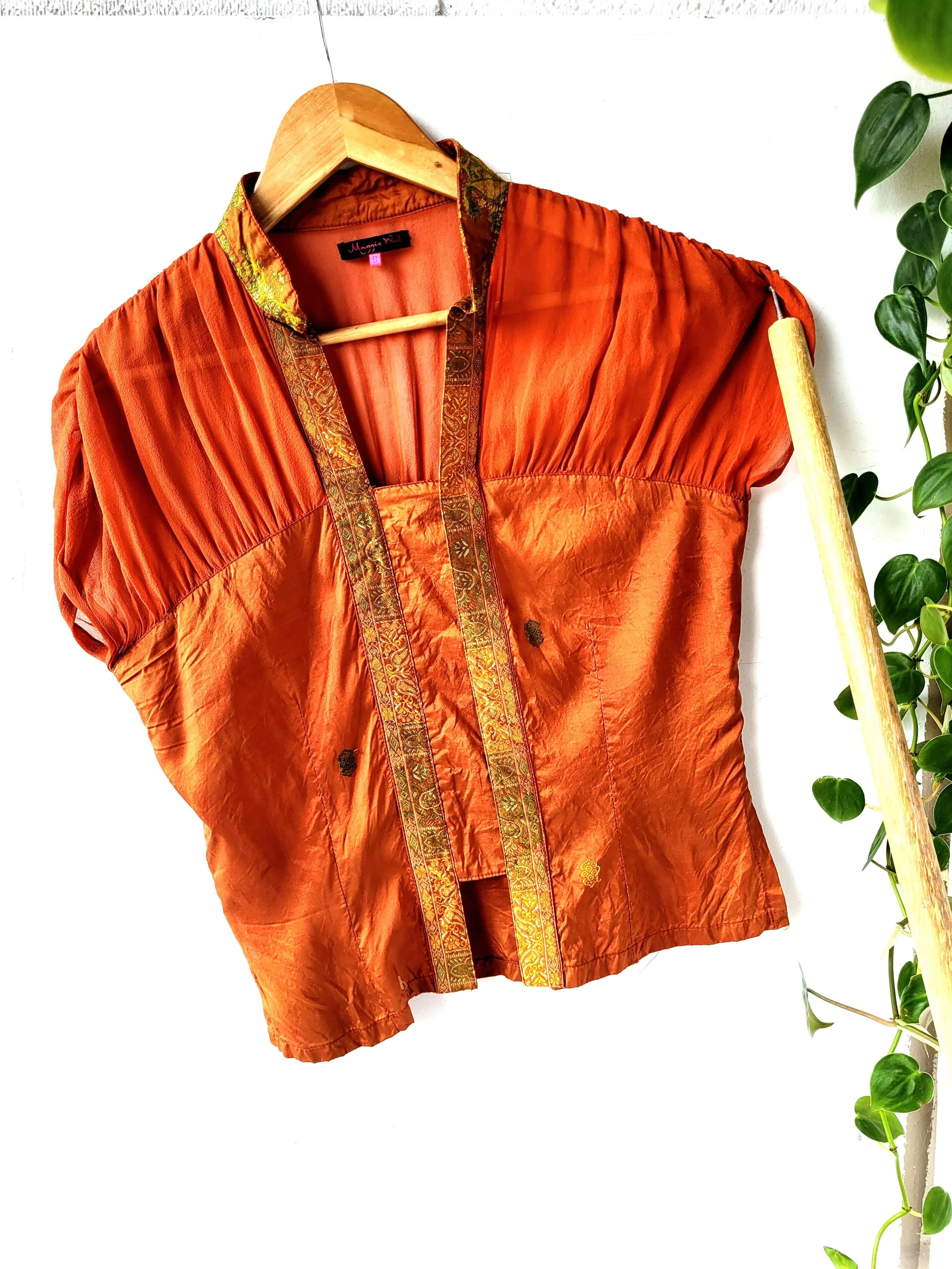 Maggie Walt Silk Top, Size M