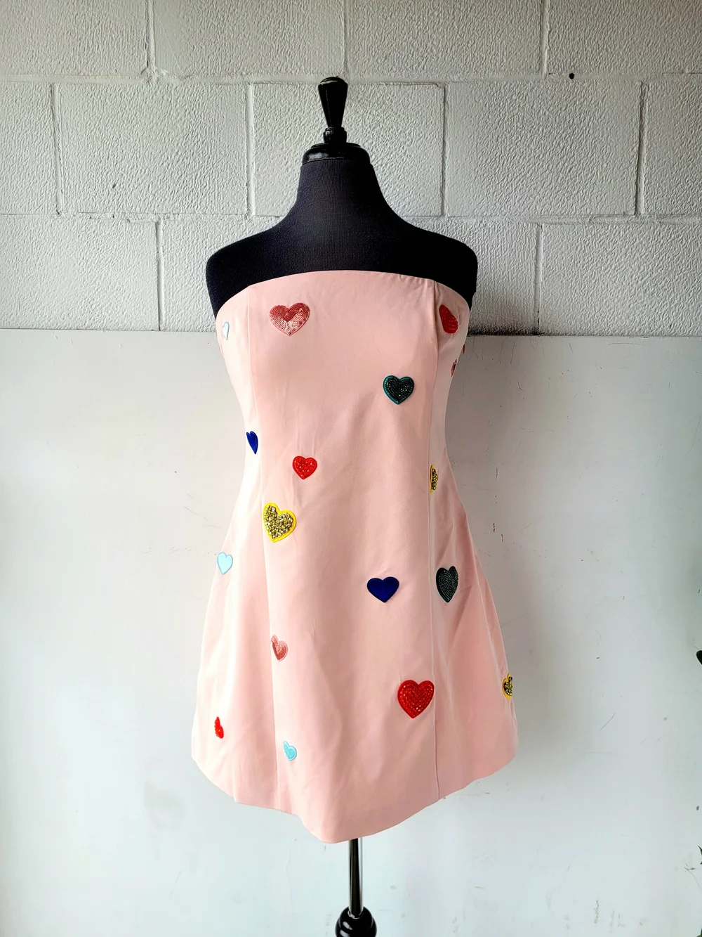 anthropologie pink heart dress Anthropology Heart Valentines Pink Dress