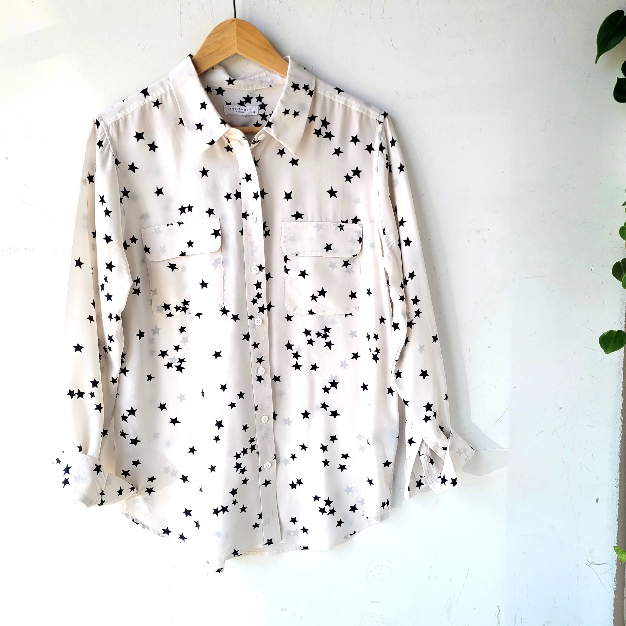 Equipment Silk Top, Size L