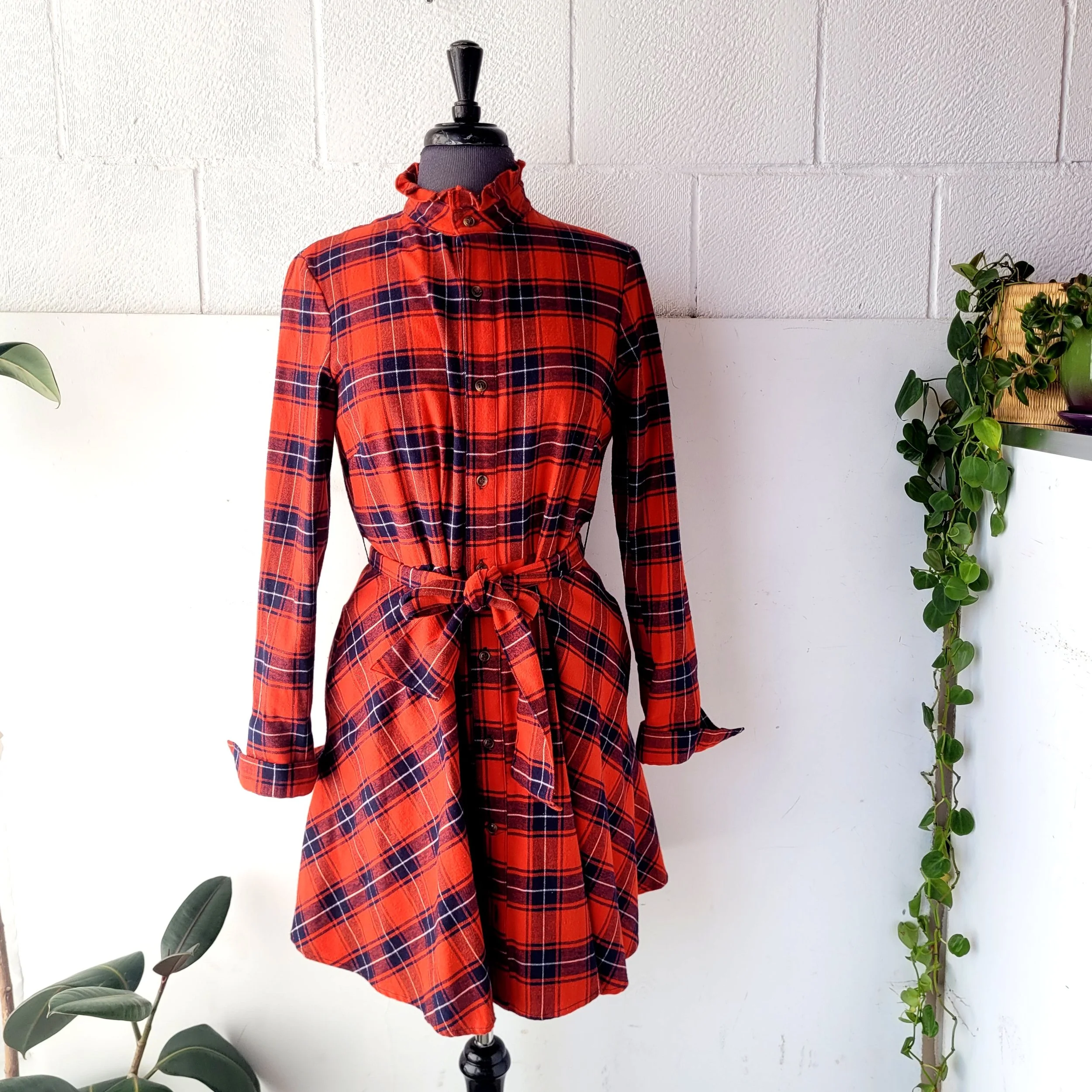 Flannel Dress, Size XL