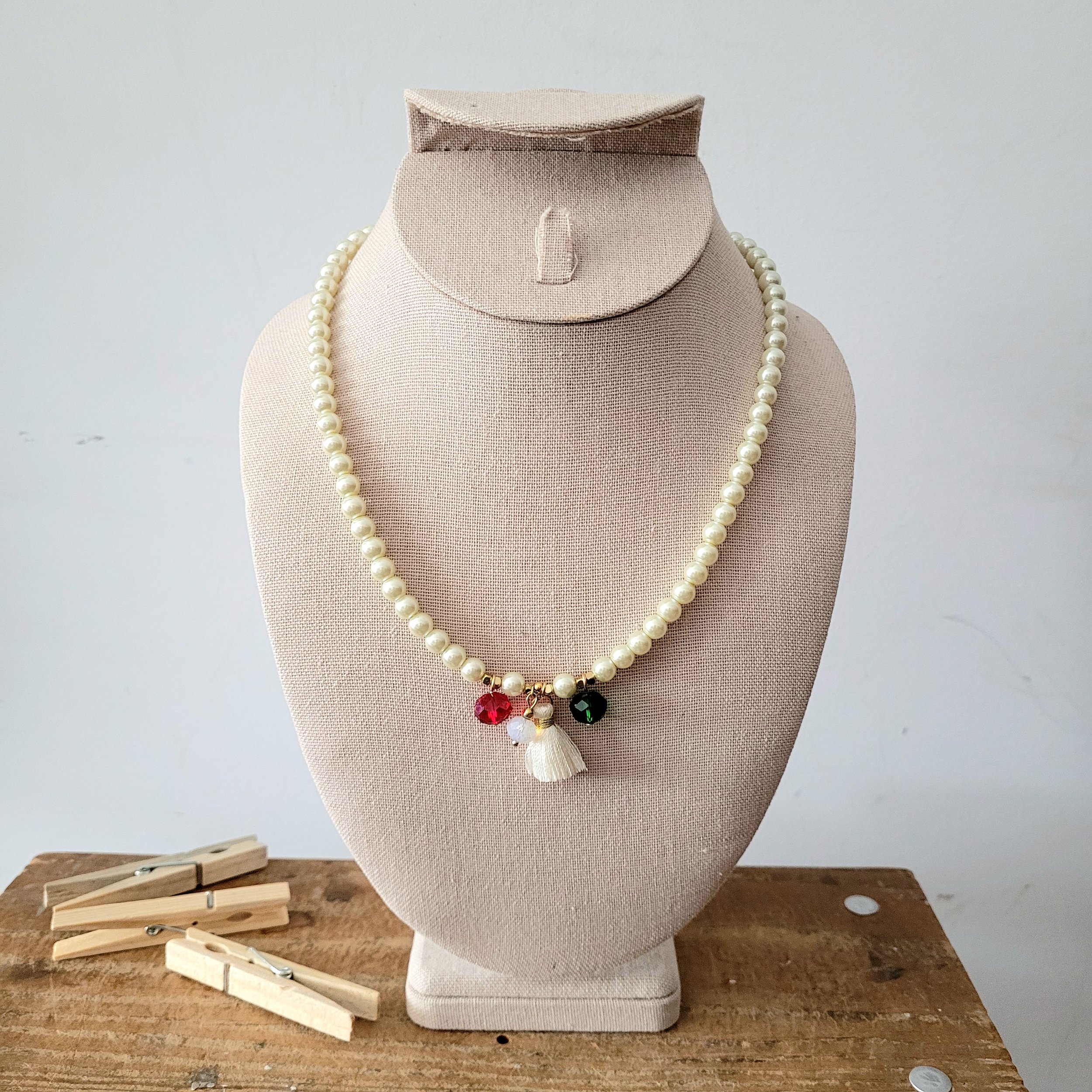 Vintage Upcycled Tassle Necklace