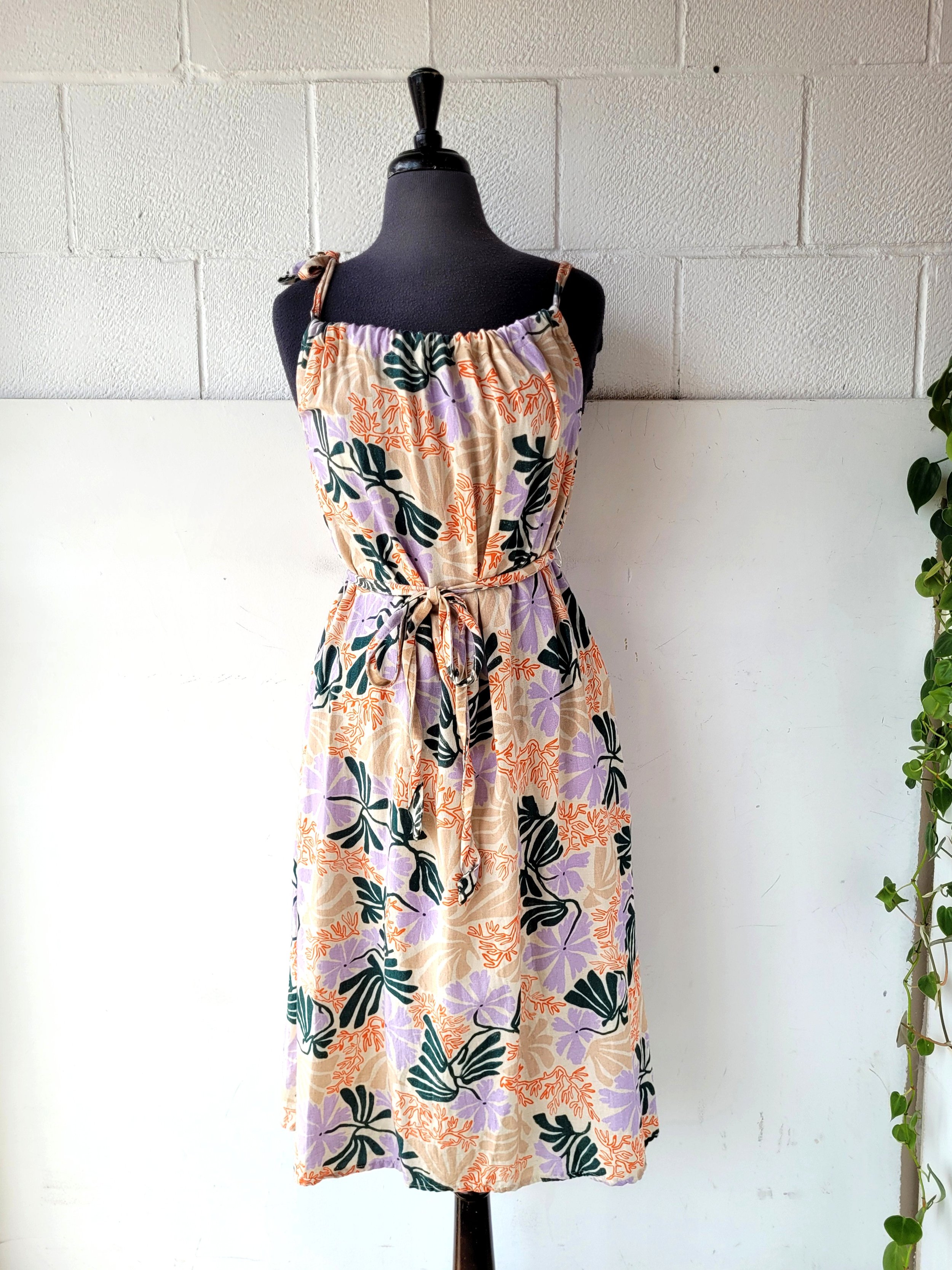 Eve Gravel Linen Dress, Size M