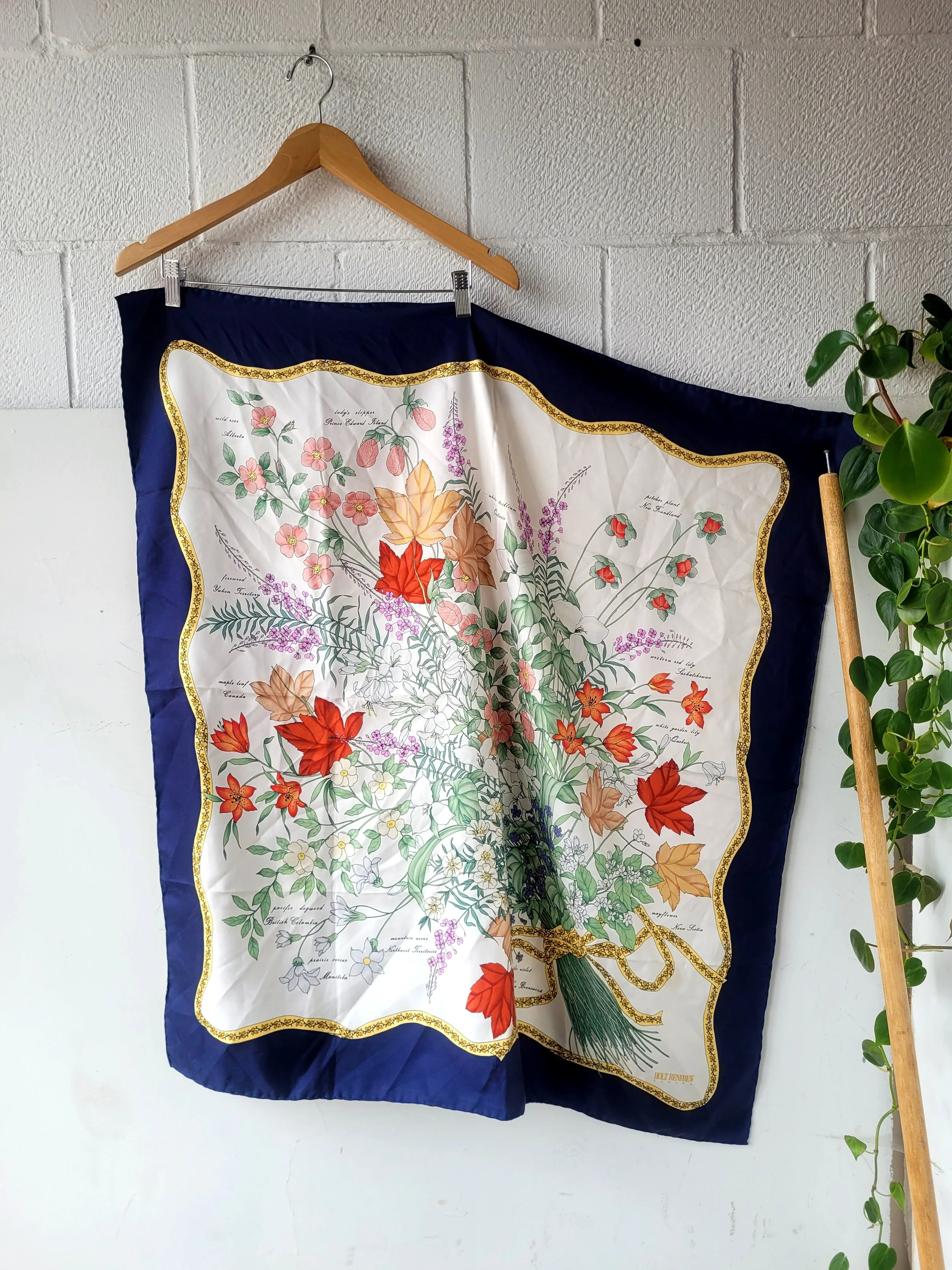 Silk Canadian Flower Scarf