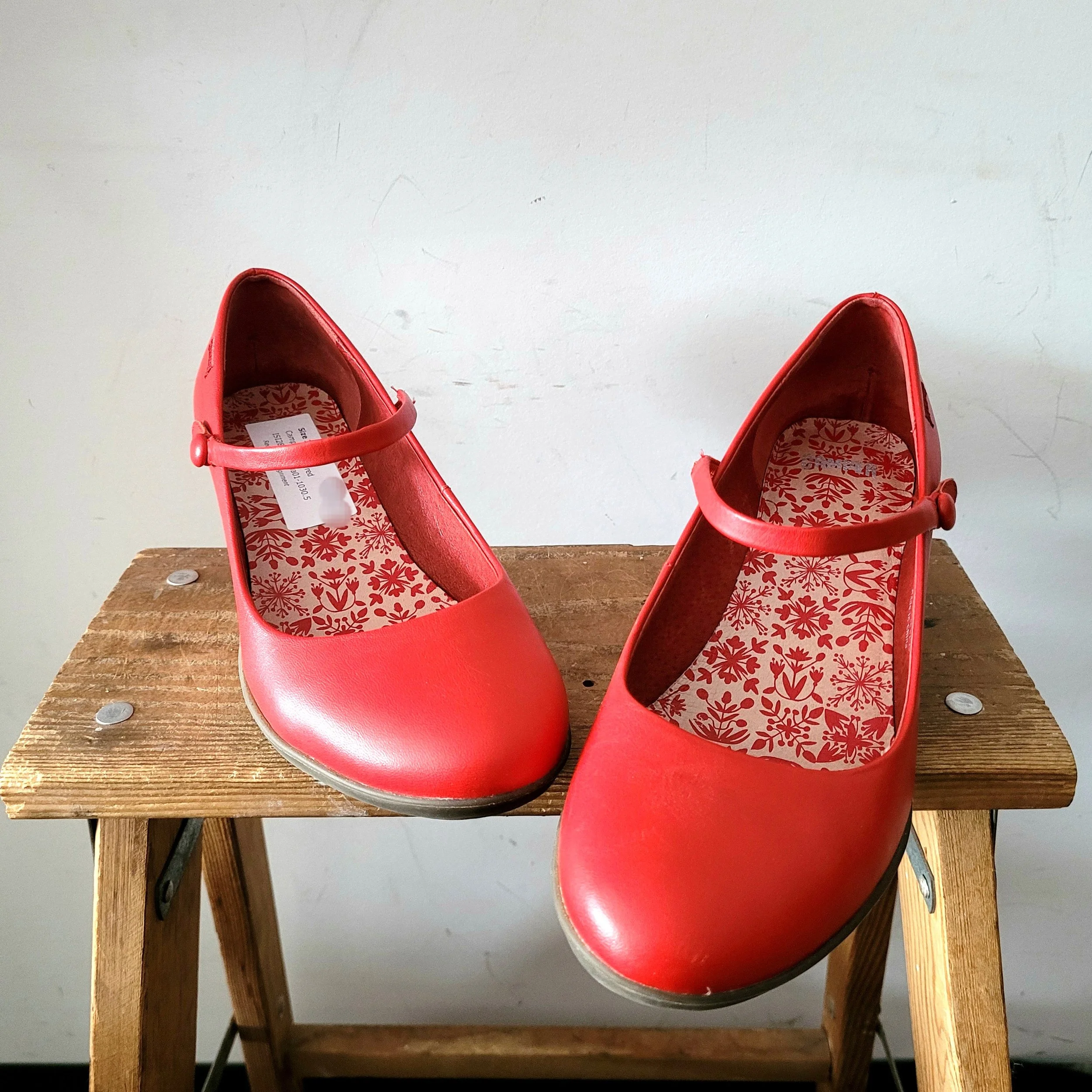 Camper Red Shoes, Size 38