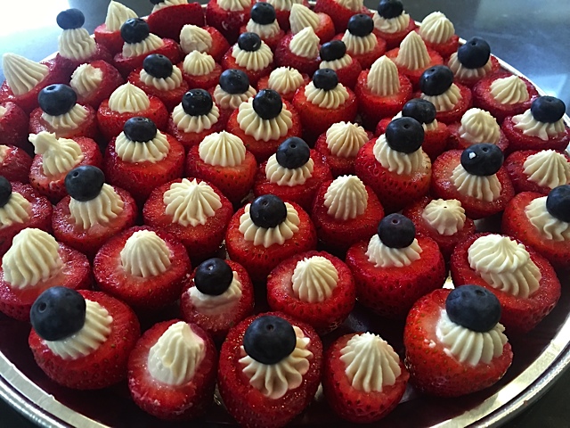 Fourth of July Cheesecake Filled Strawberries