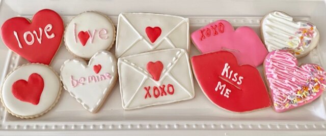 Custom Decorated Valentine's DayCookies
