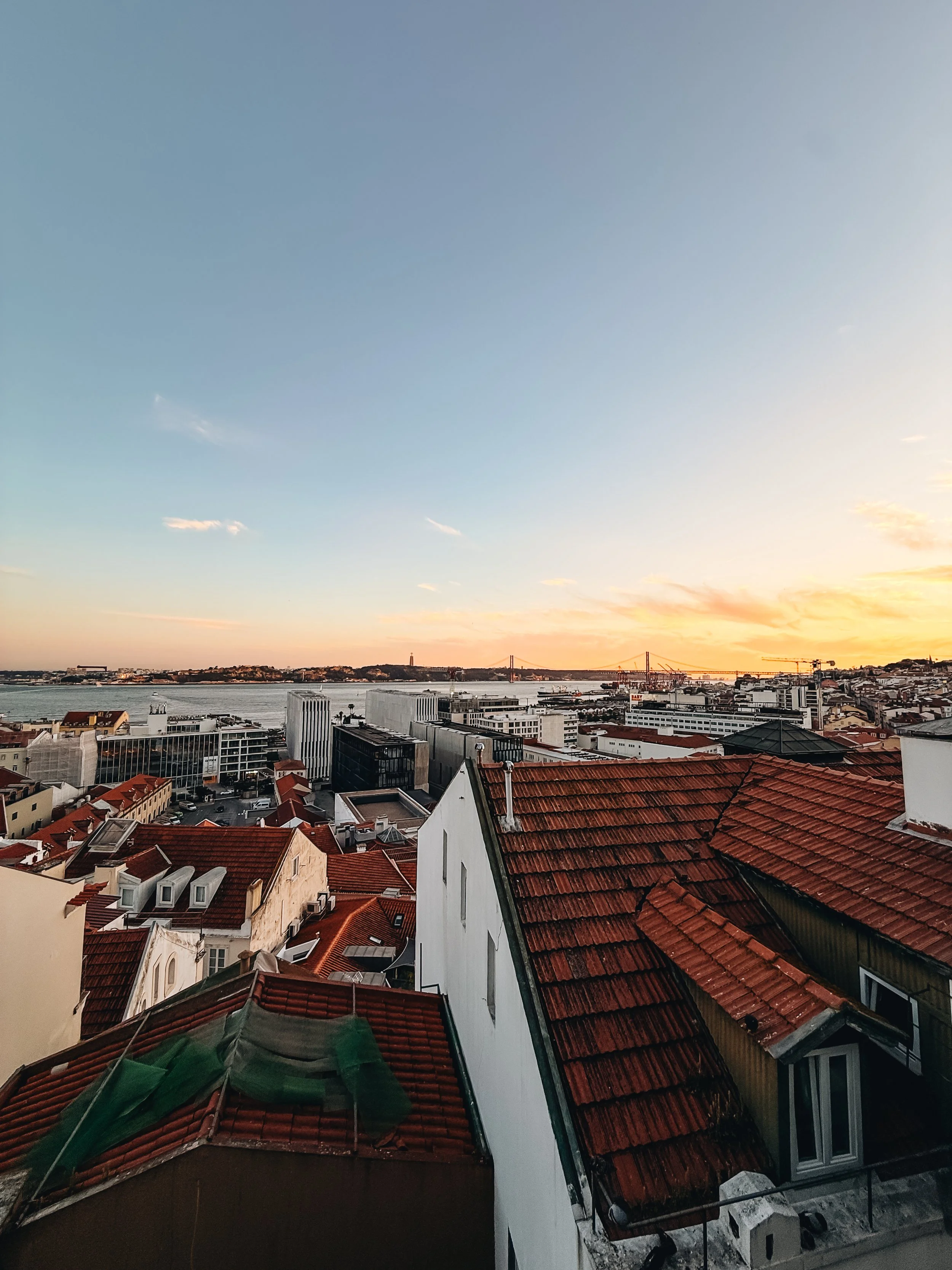 Sunset at Adamastor viewpoint, Lisbon