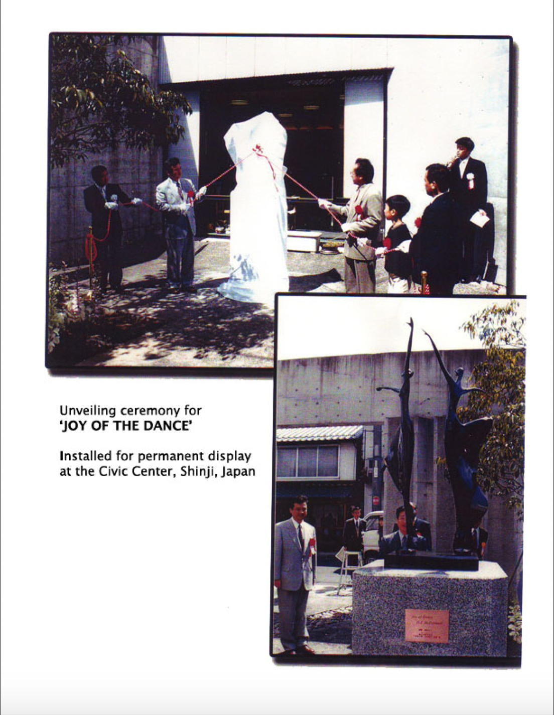  UNVEILLING CEREMONY FOR   JOY OF DANCE   -SHINJI, JAPAN   