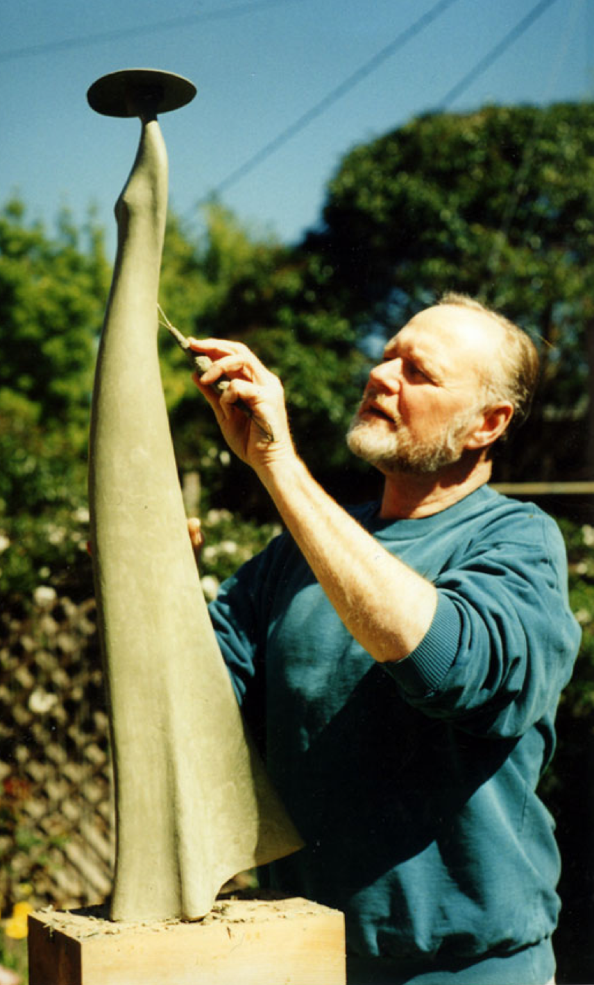  Artist working on model for Reflections